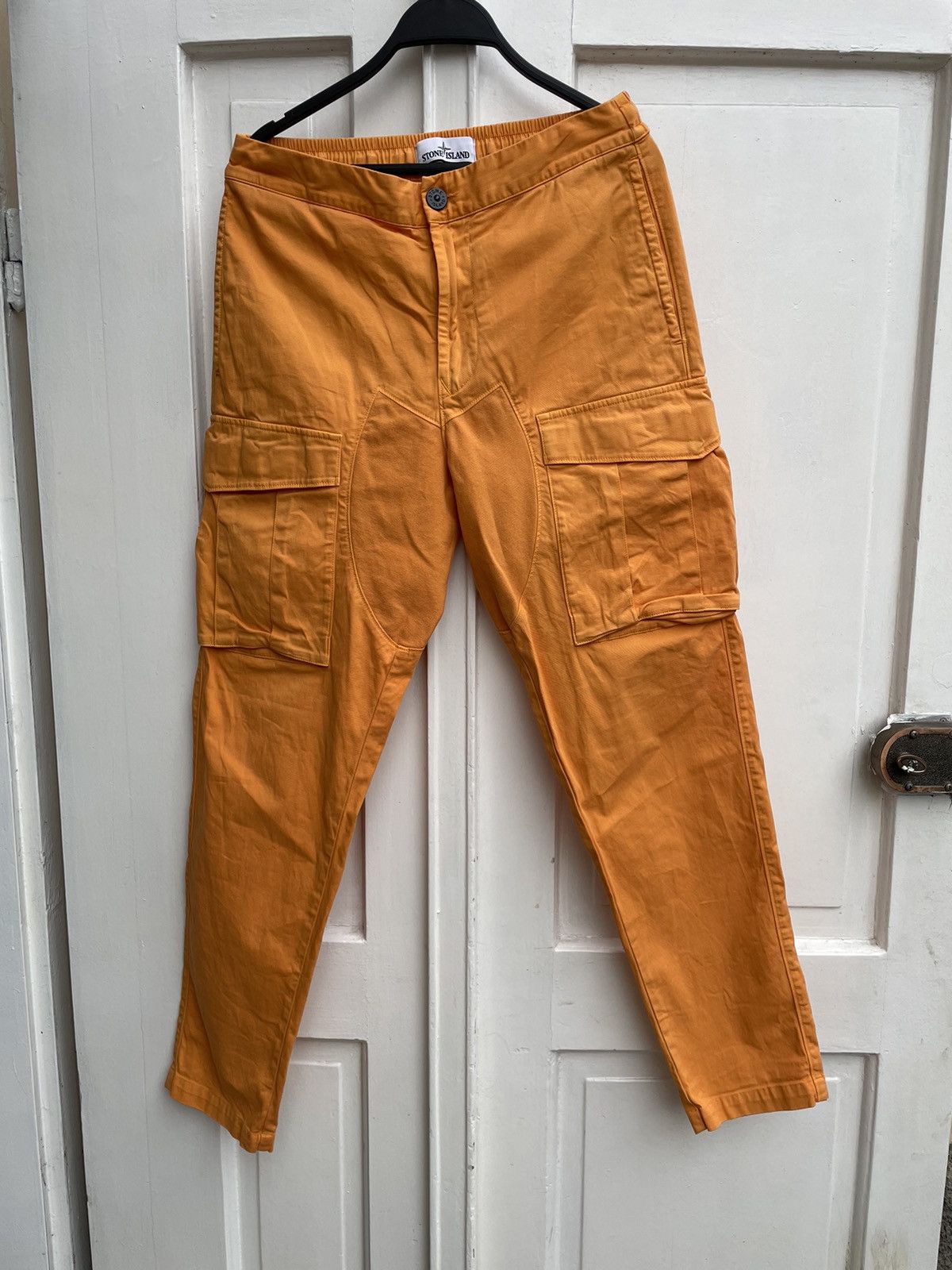 Image of Stone Island Pants in Orange, Men's (Size 31)