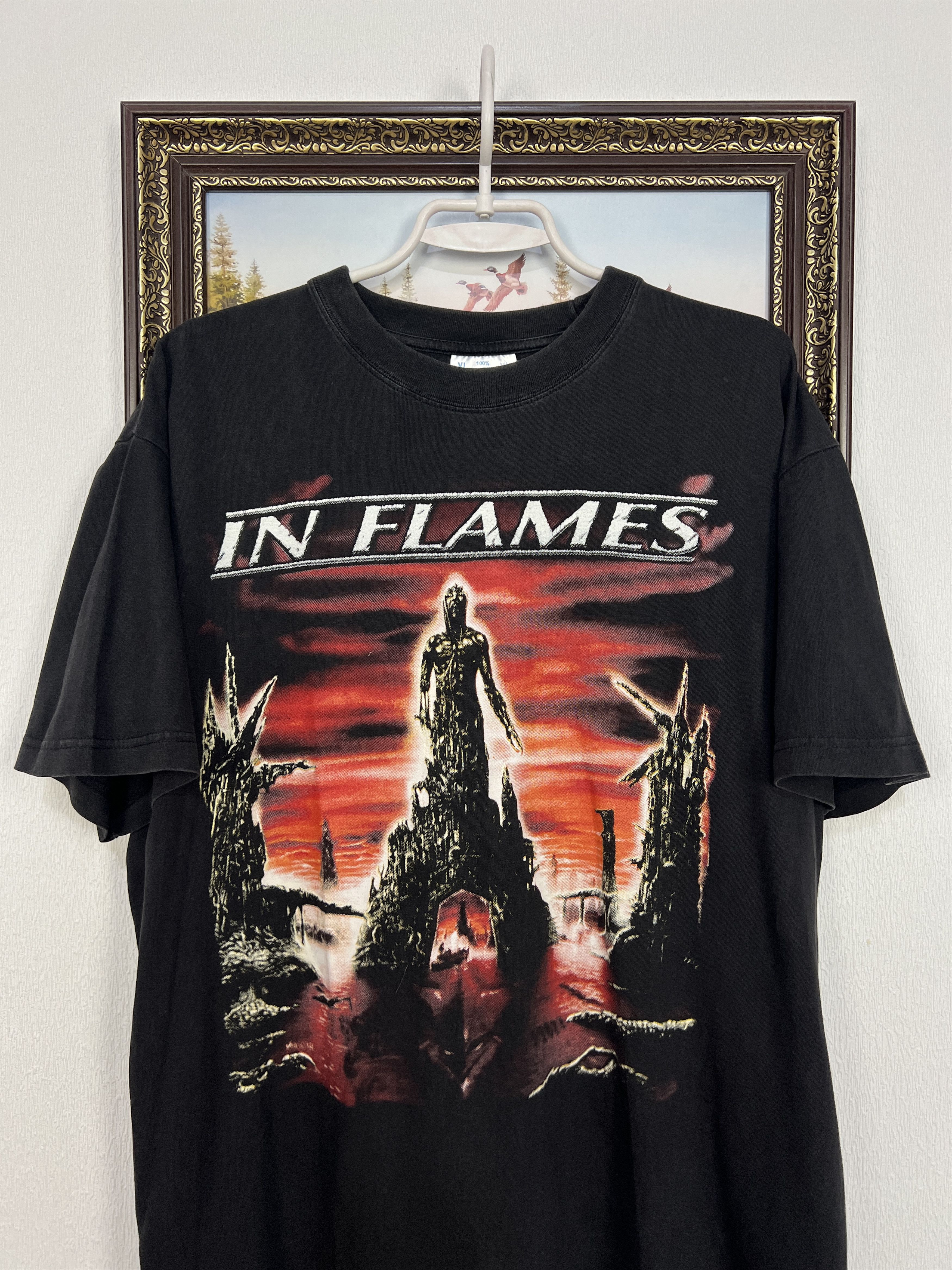 Vintage Vintage In Flames Colony Band Over Print Shirt Tee Rare Size US XL / EU 56 / 4 - 2 Thumbnail