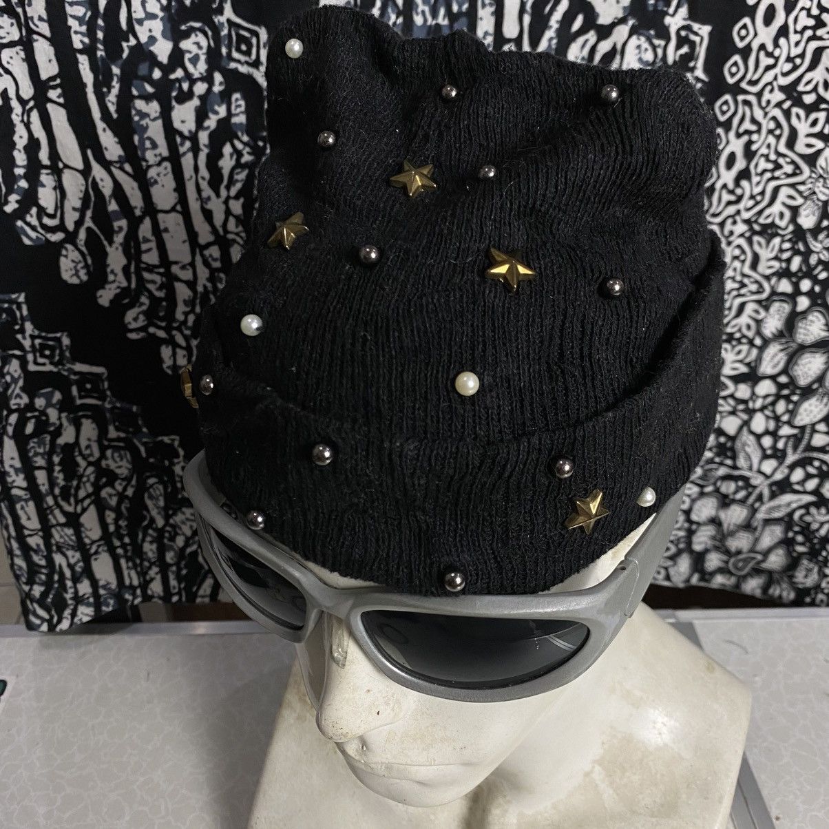 If Six Was Nine × Japanese Brand × Le Grande Bleu (L.G.B.) 2000s y2k studded unique beanie hats Size ONE SIZE - 3 Thumbnail