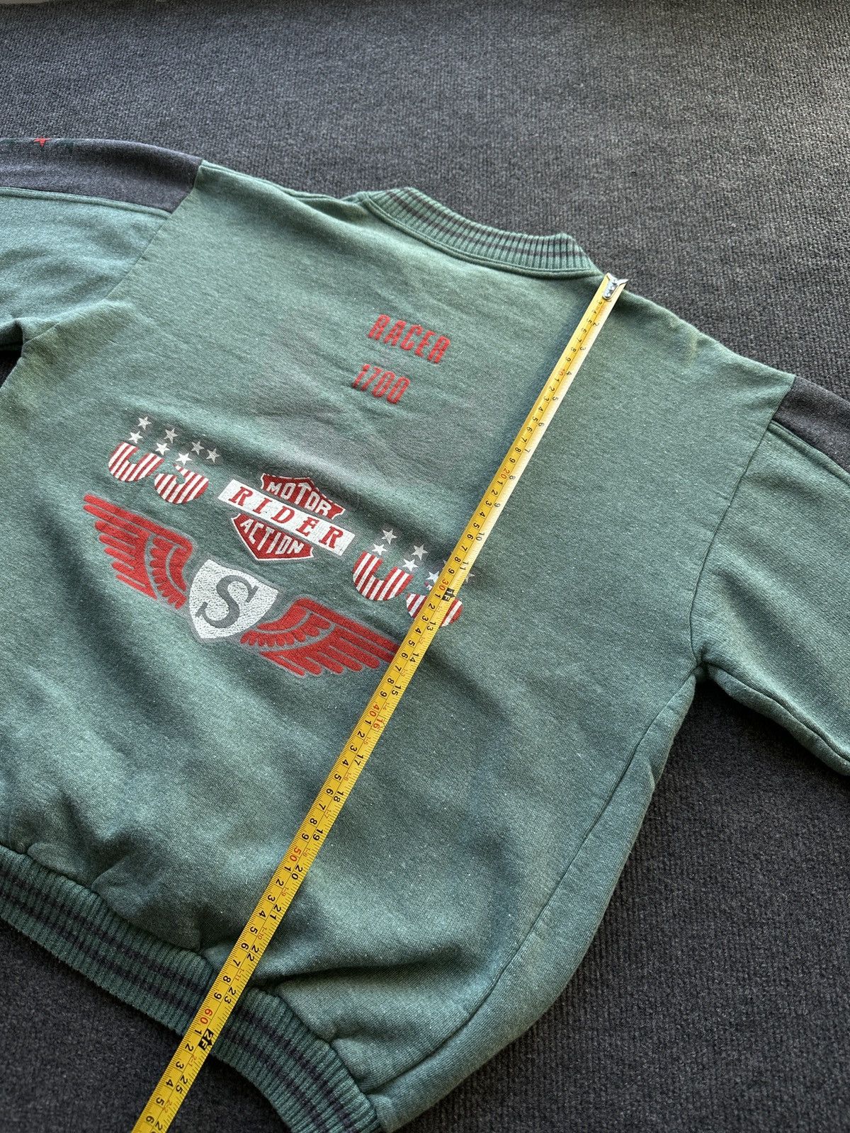 Other USA 🚨 RACER 1700 MOTOR RIDER ACTION RARE BOMBER JACKET Size US XL / EU 56 / 4 - 13 Thumbnail