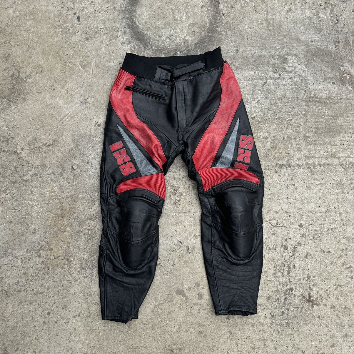 image of Vintage Moto Leather Pants Idcs Size 37 Style Usa 00S in Black/Red, Men's