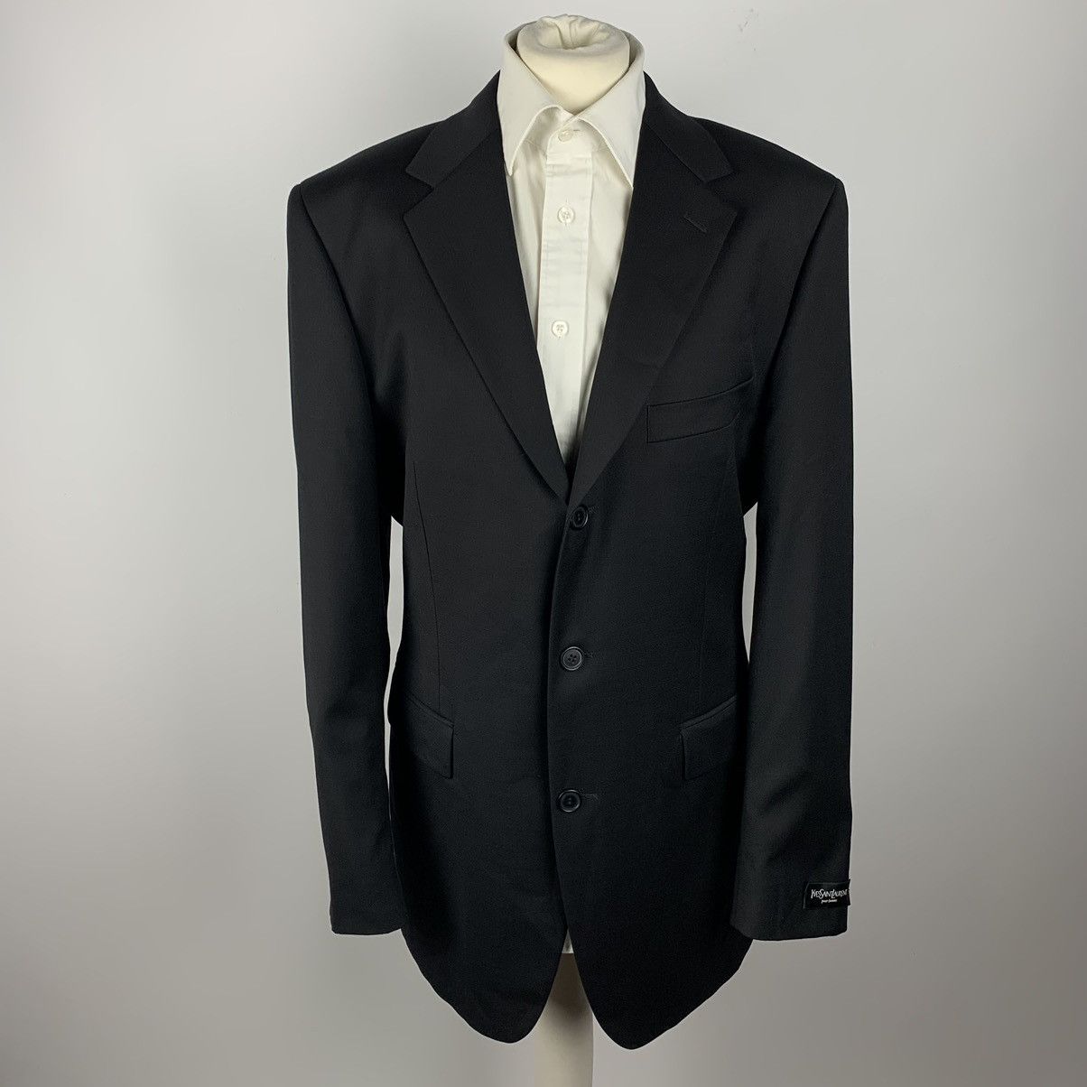 Yves Saint Laurent Wool Blazer Jacket Men's Size 48R Black
