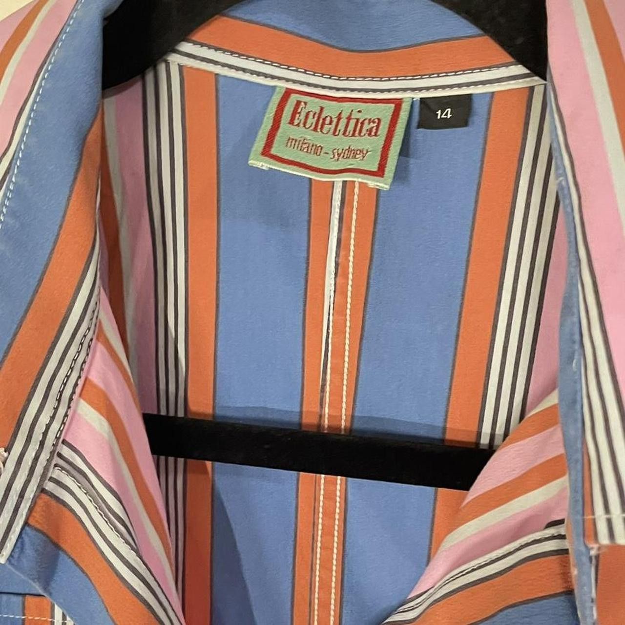 Other Eclettica Milano Vintage 90s Striped Cotton Midi Size M / US 6-8 / IT 42-44 - 5 Thumbnail