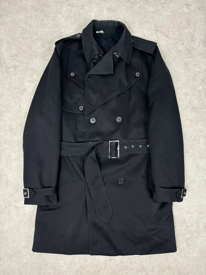 Dior AW2009 Dior Black Wool Double-Breasted Trench Coat by Kris Van Assche Size US M / EU 48-50 / 2 - 1 Thumbnail