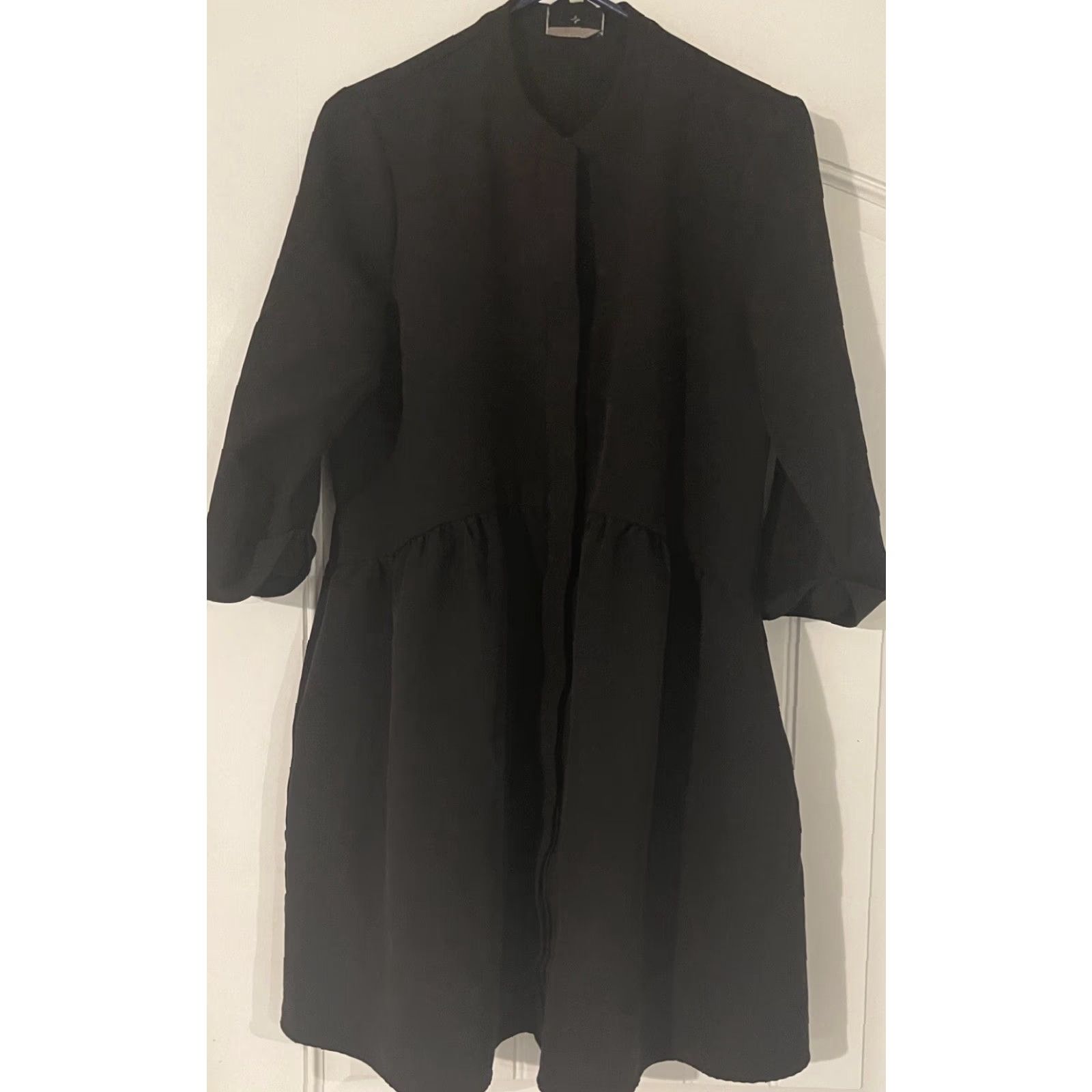 Vintage Tuckernuck Shirt Dress Black M Mini Half Sleeve Size M / US 6-8 / IT 42-44 - 6 Thumbnail