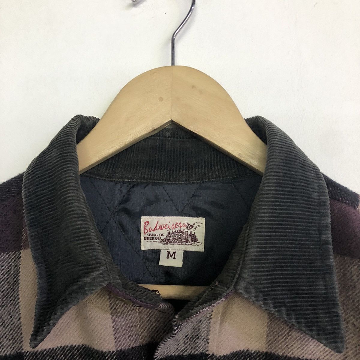 Budweiser × Vintage Vintage Budweiser switch collar check wool jacket Size US M / EU 48-50 / 2 - 7 Thumbnail