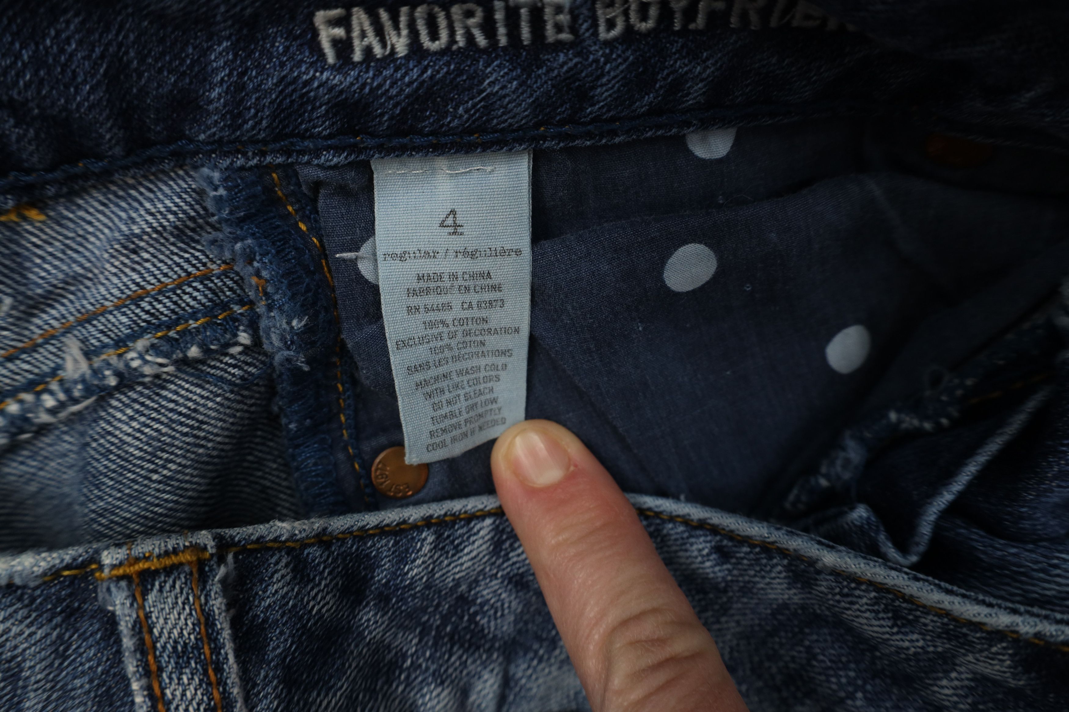 American Eagle Outfitters Vintage Y2K American Eagle Favorite Boyfriend Denim Jeans Size 27" / US 4 / IT 40 - 8 Thumbnail