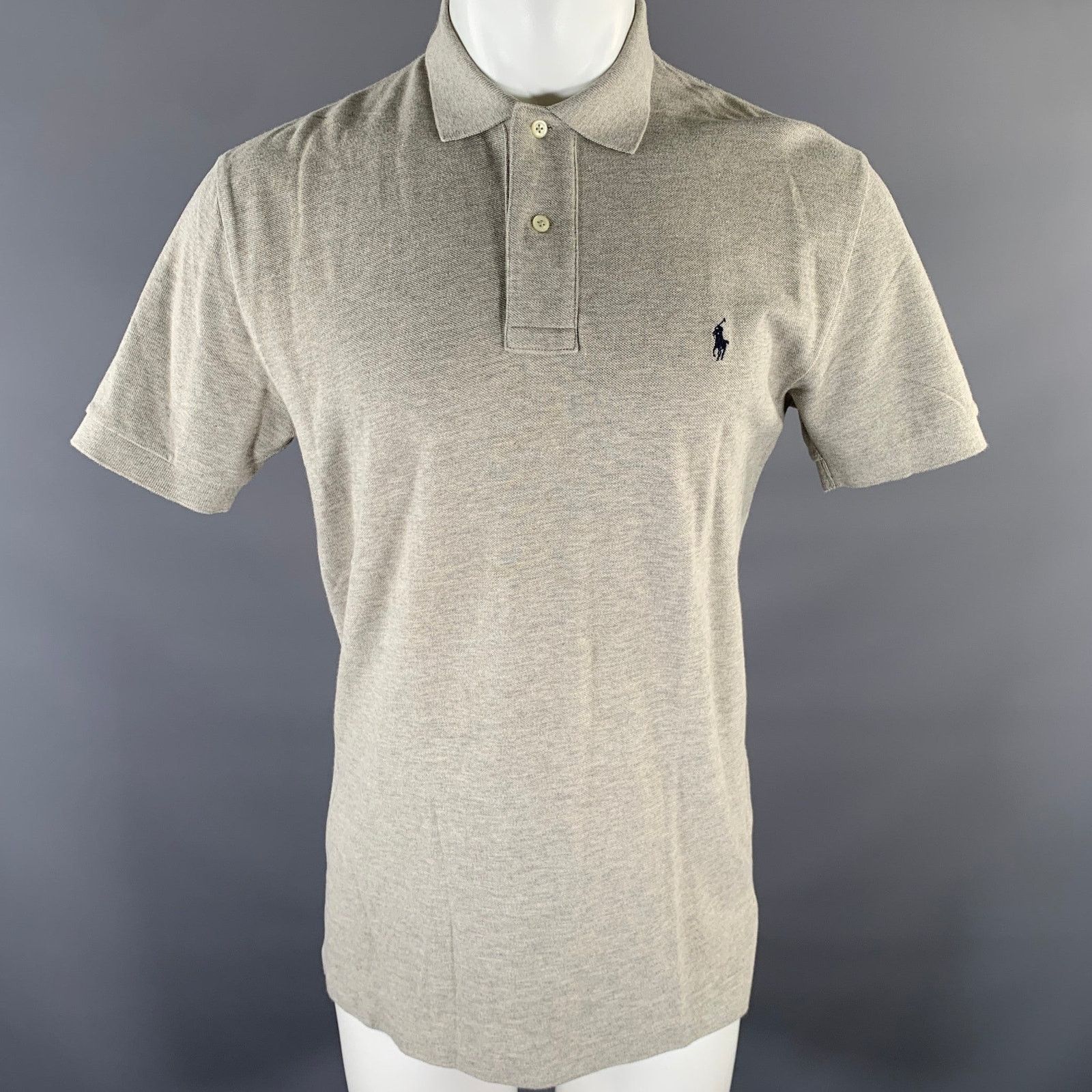 Ralph Lauren RALPH LAUREN Size S Grey Logo Cotton Ribbed Polo Size US S / EU 44-46 / 1 - 1 Thumbnail