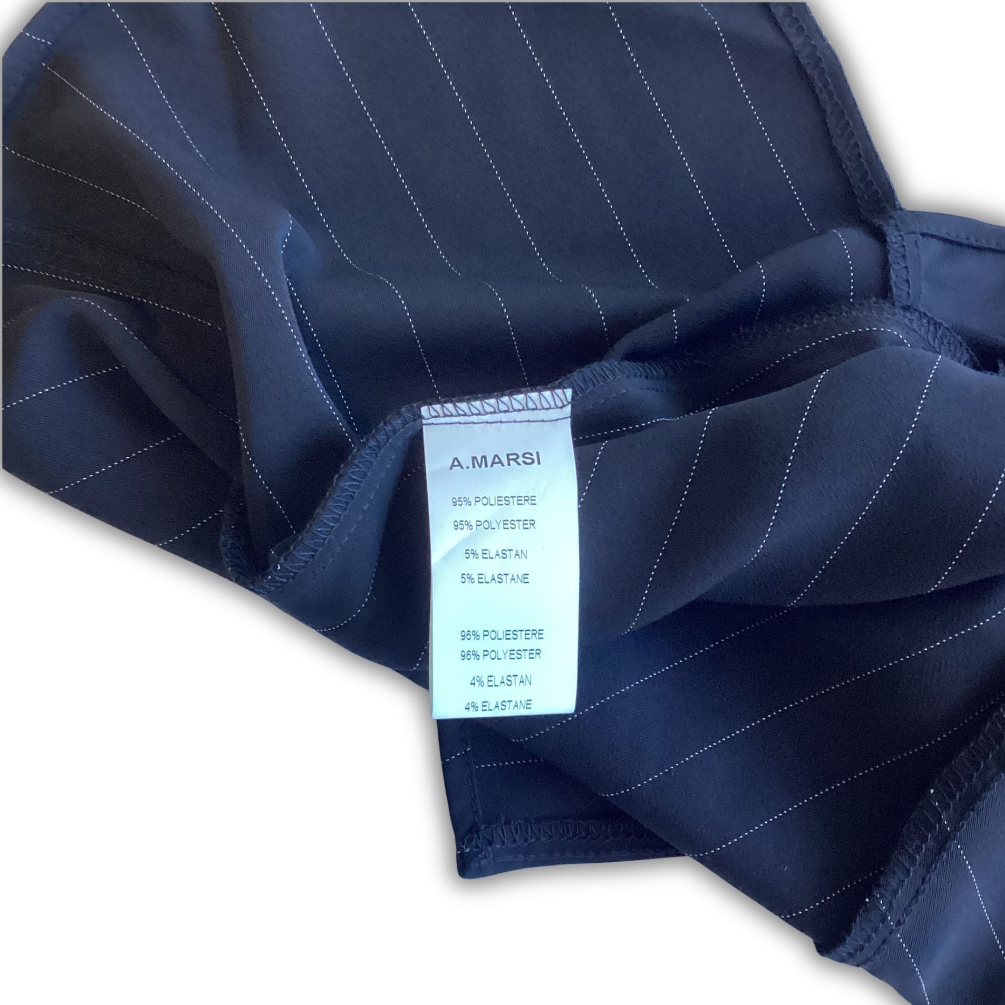 Other A.Marsi Italian-Made Womens Tunic Blouse Size XL Navy Pinstr Size XL / US 12-14 / IT 48-50 - 7 Thumbnail