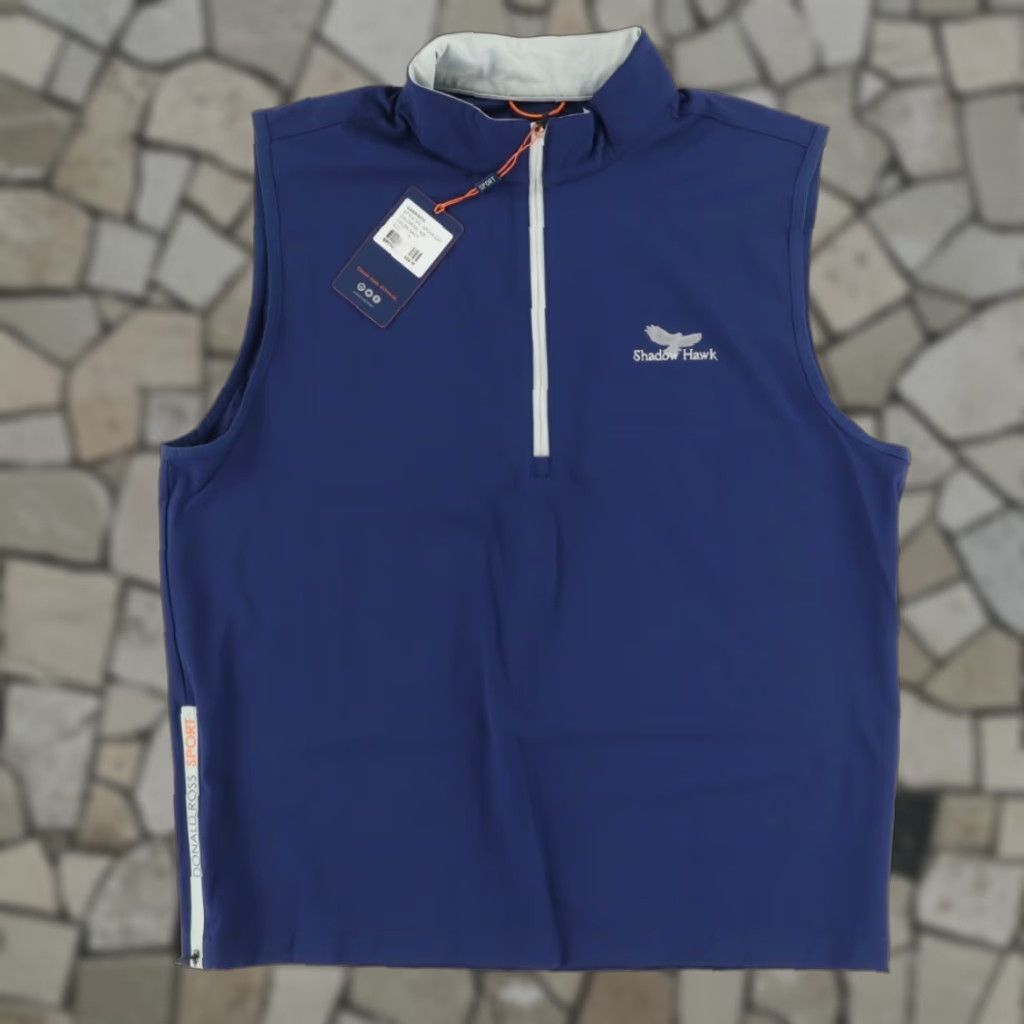 Vintage Donald Ross Sport Harrison Vest Shadow Hawk Navy Men M Jacket Shirt Size US M / EU 48-50 / 2 - 1 Thumbnail