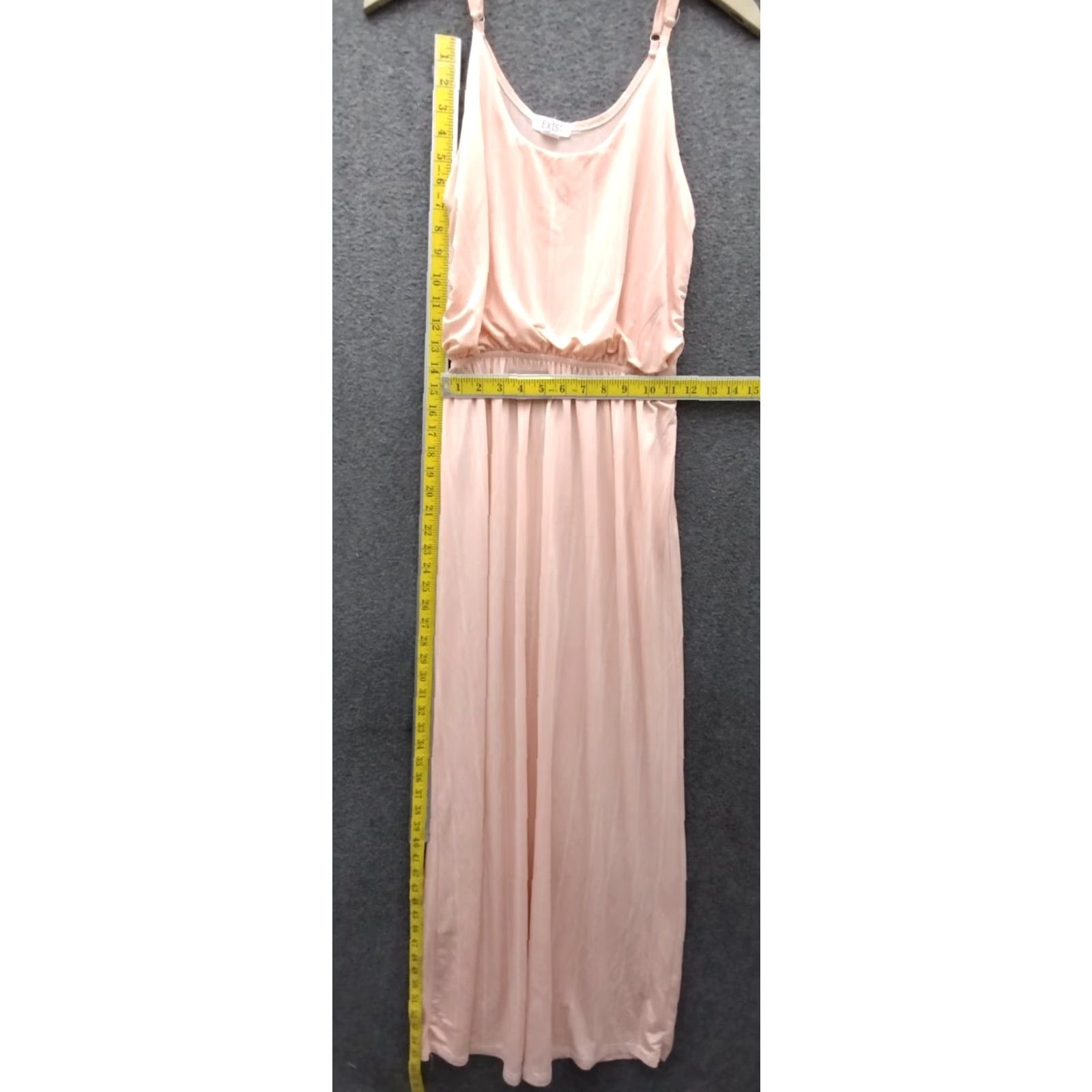 Vintage Exist Women's Jersey Sleeveless Maxi Dress L Peach/White Arrow Print Boho Dress Jersey Womens Maxi L Peach/White Arrow Print Boho Size L / US 10 / IT 46 - 4 Thumbnail