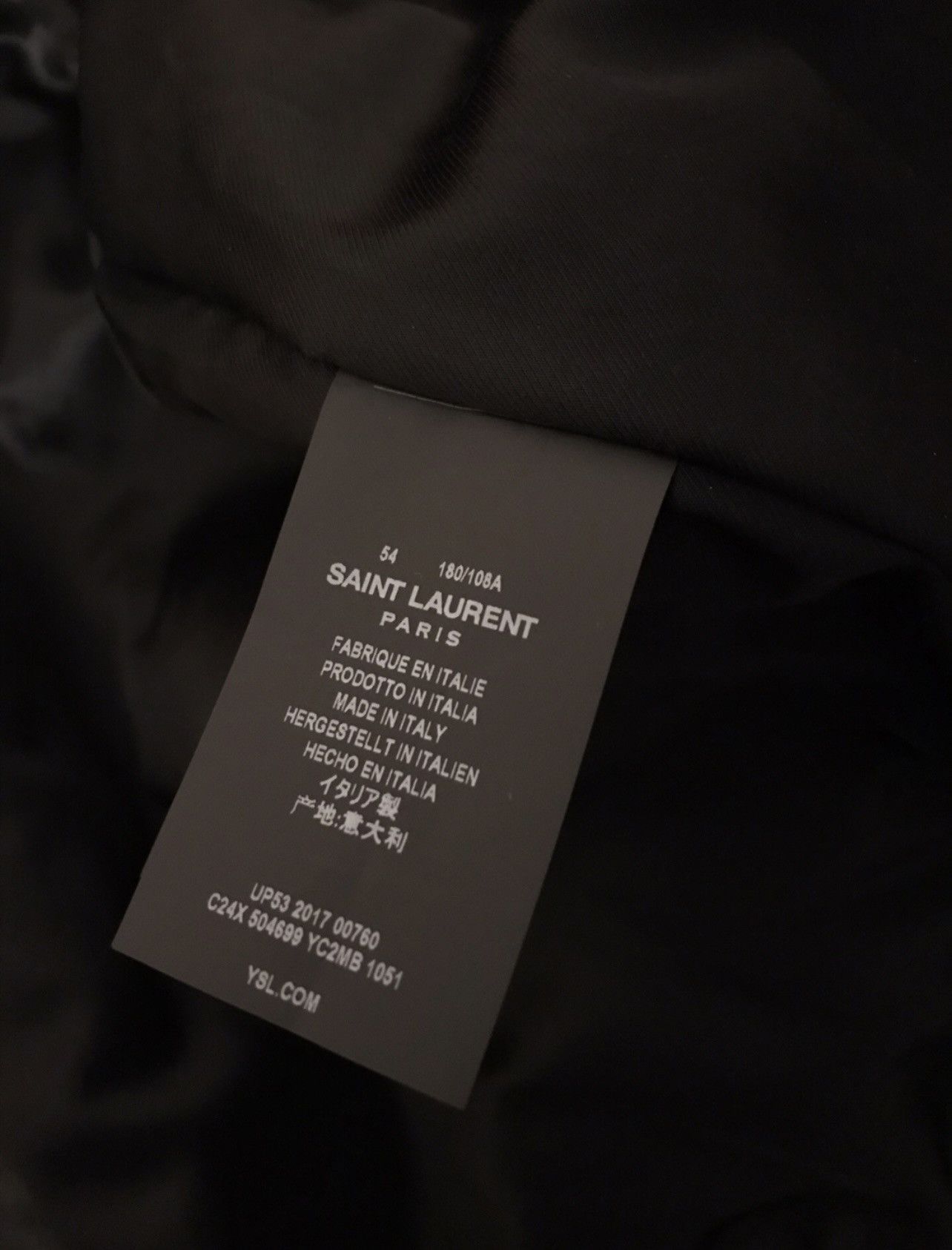 Saint Laurent Paris *2017* Saint Laurent Paris Ikarus Leather Bomber Sz. 54 Size US L / EU 52-54 / 3 - 6 Thumbnail