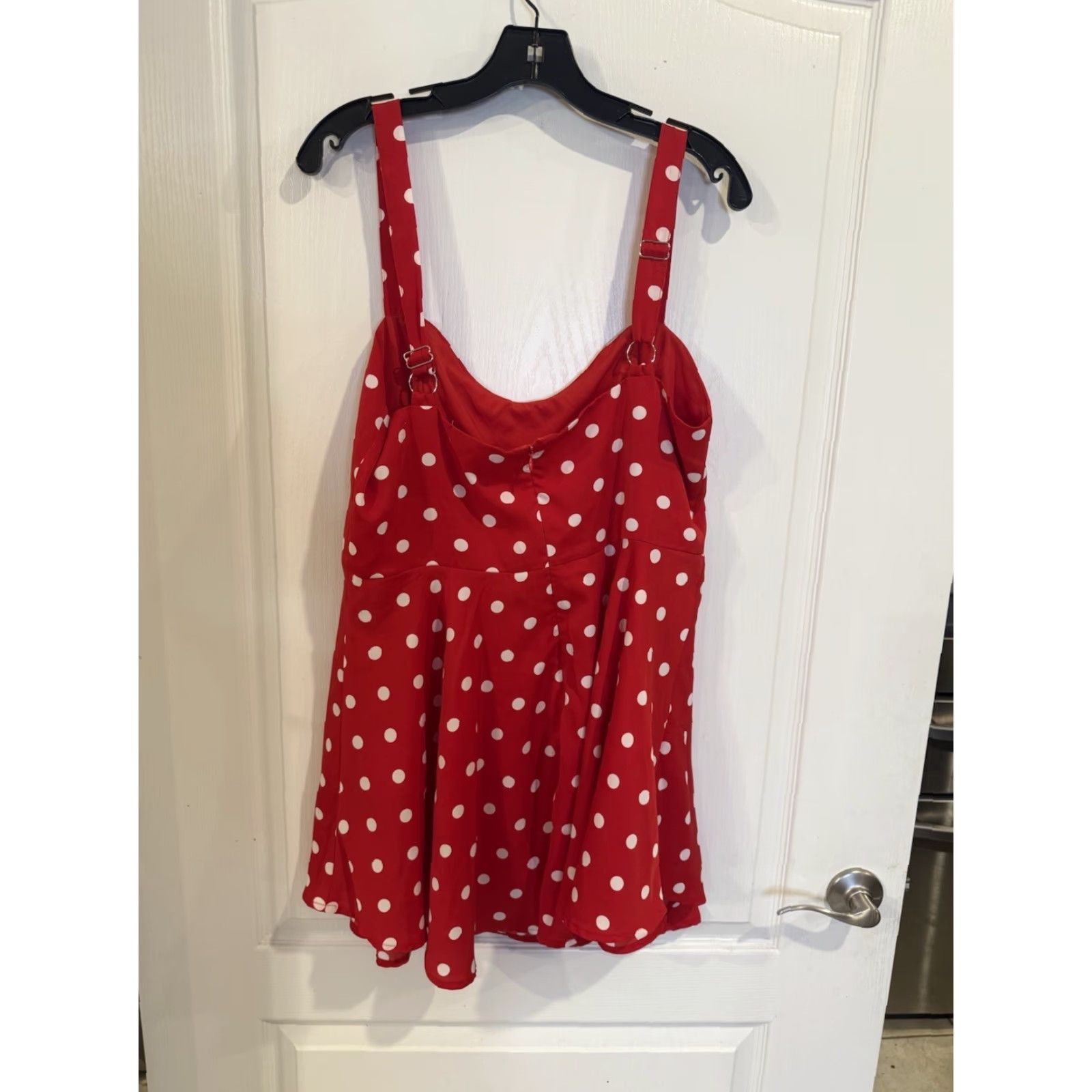 Vintage Sugar Thrillz Strawberry Picking red Polka Dot Skater flare Dress plus sz 1X new Size XL / US 12-14 / IT 48-50 - 2 Thumbnail
