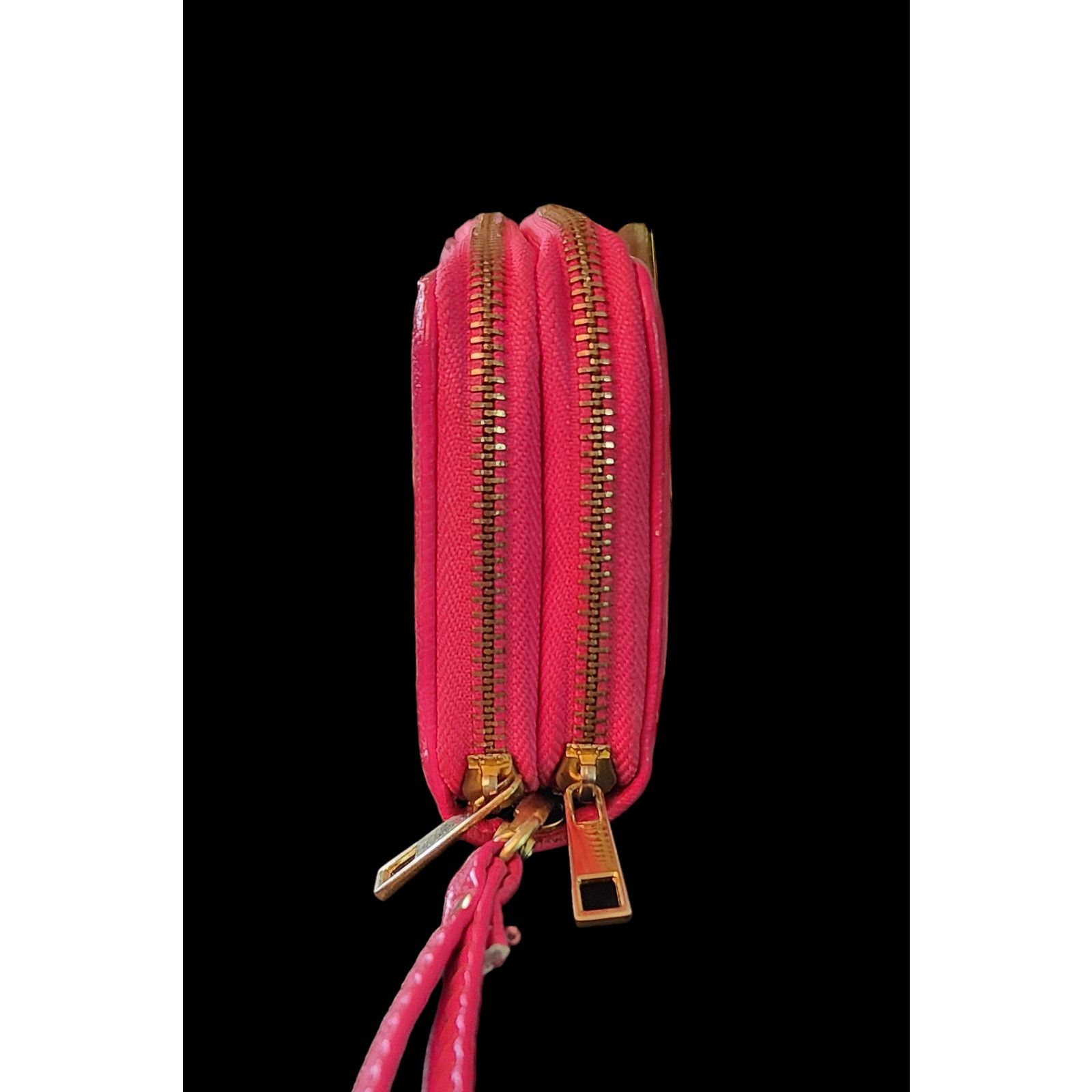 Unknown London Bright Pink faux leather clutch wristlet Size ONE SIZE - 7 Thumbnail