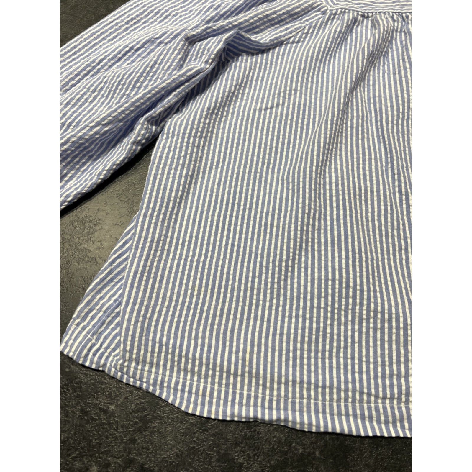 Vintage Terra & Sky Women’s Plus Size 2X Blouse Cotton Long Sleeve Square Neck Striped Casual Shirt Size XXL / US 16-18 / IT 52-54 - 6 Thumbnail
