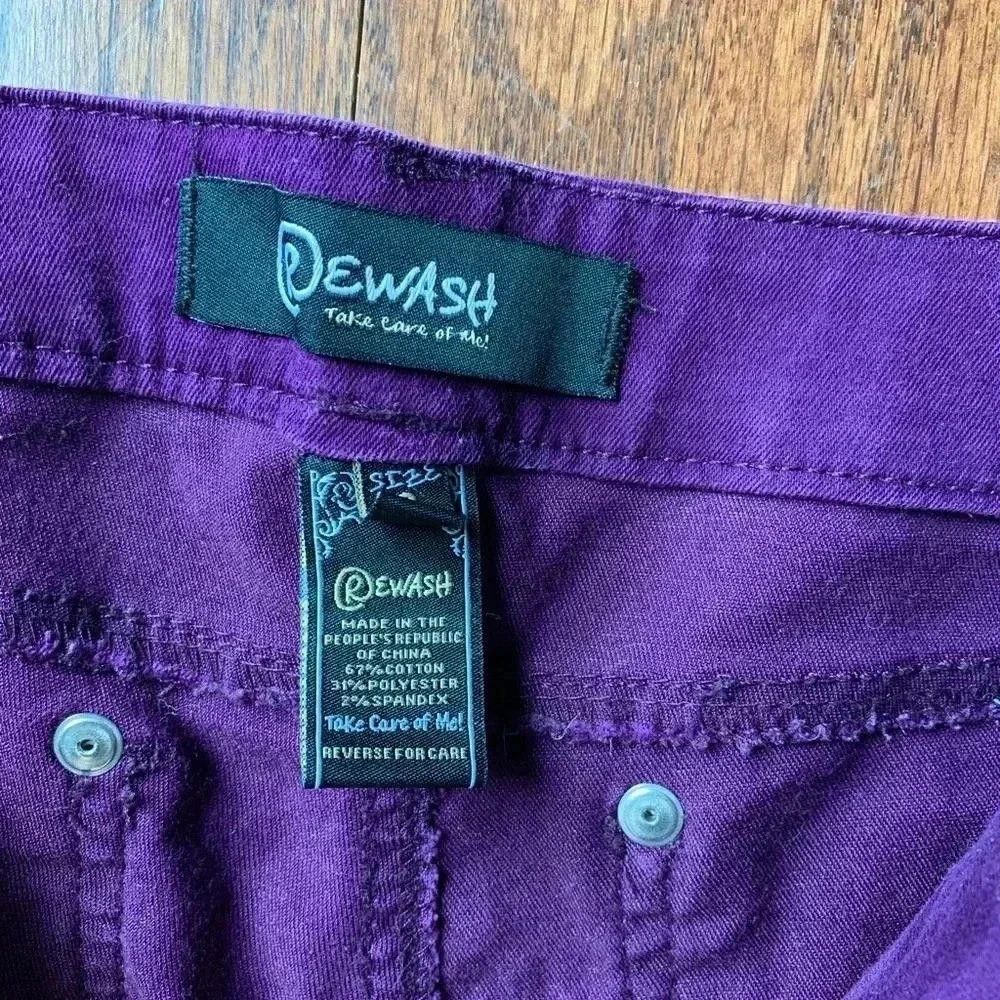 Designer Stylish Purple Skinny Jeans by Rewash Size 26" / US 2 / IT 38 - 4 Thumbnail