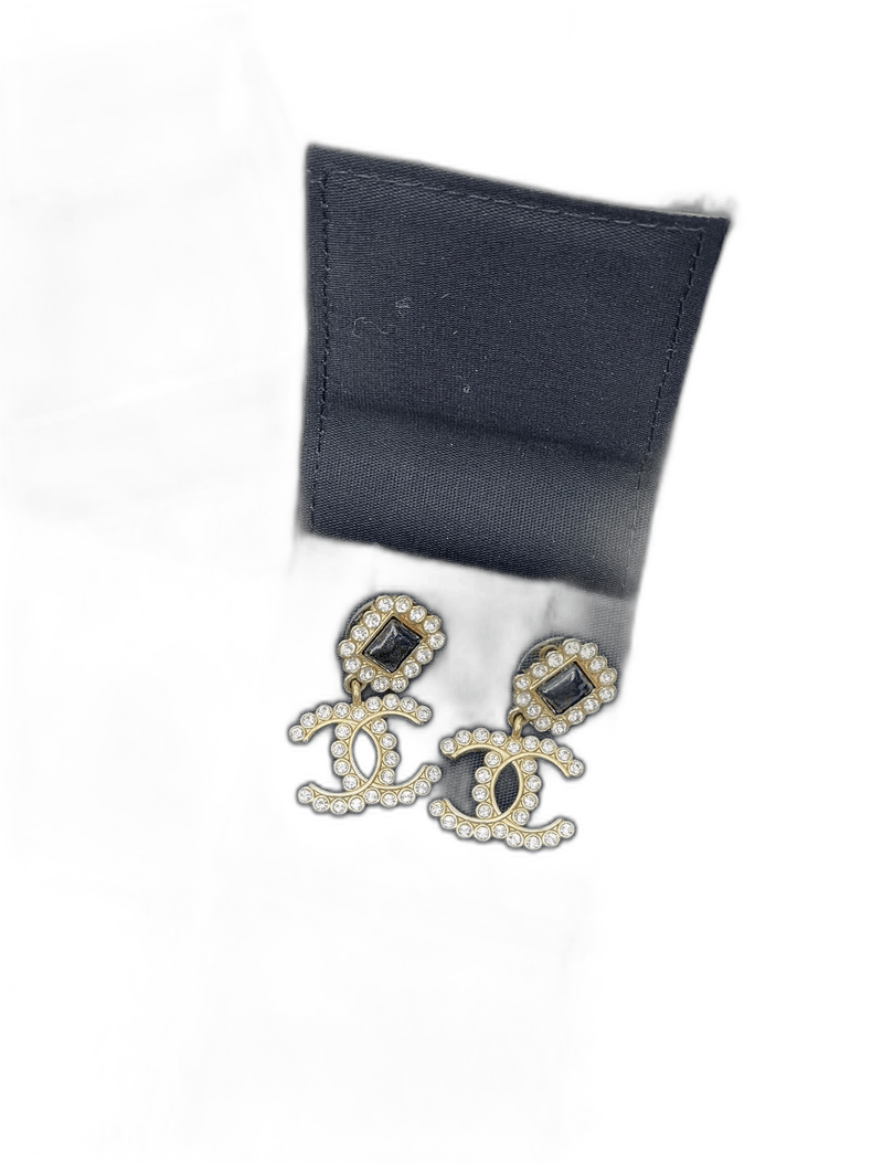 Chanel CHANEL Full Diamond Double C Earrings Size ONE SIZE - 1 Thumbnail