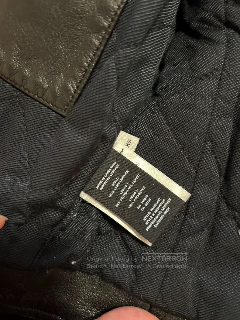 Helmut Lang Black genuine leather biker jacket with classi