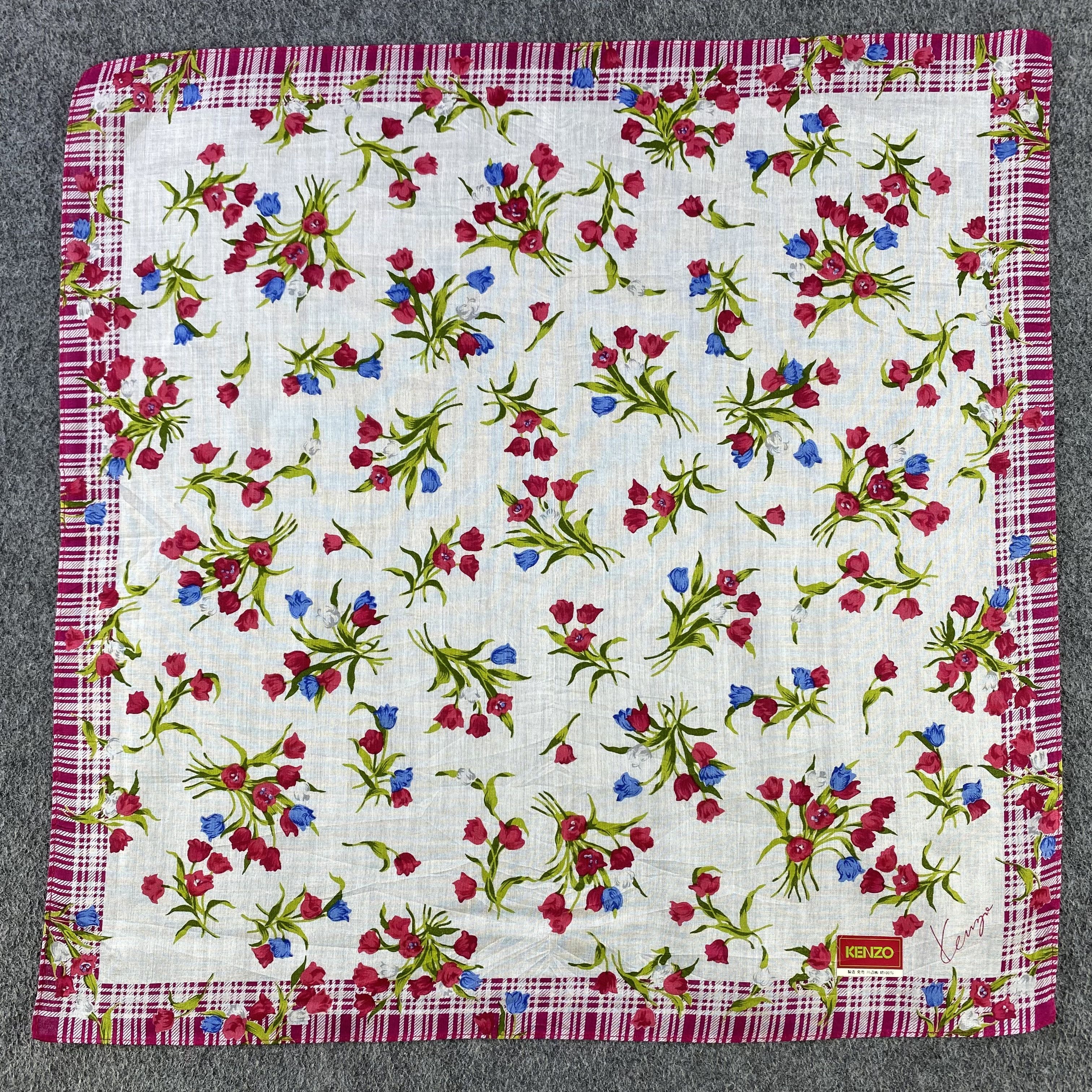 Kenzo × Vintage Kenzo Handkerchief/Neckerchief/Bandana HC740 Size ONE SIZE - 1 Thumbnail