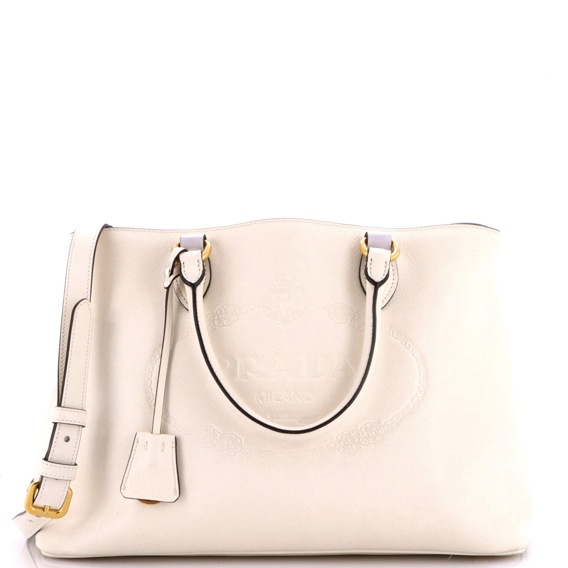 Prada Embossed Logo Convertible Open Tote Size ONE SIZE - 1 Thumbnail