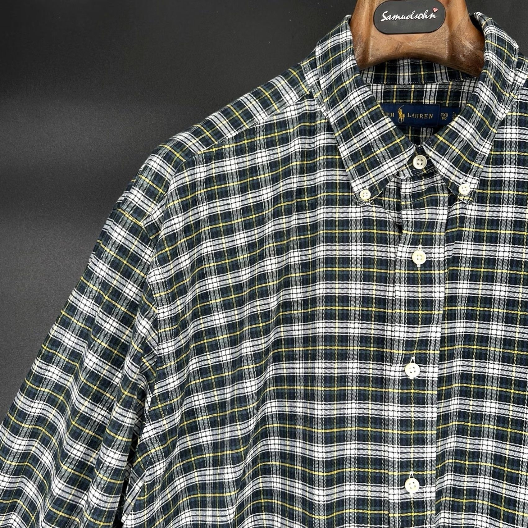 Polo Ralph Lauren VINTAGE Polo Ralph Lauren Logo Shirt Big Size 2XB Men's Cotton Long Sleeve Plaid Green Size US XXL / EU 58 / 5 - 5 Thumbnail