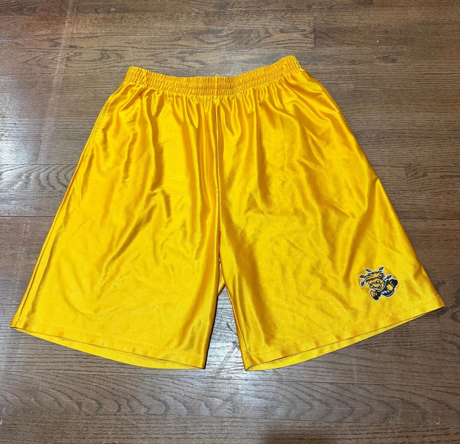 Nike Witchita State Shockers Gold Dazzle Satin Shorts Mens XL 90s Size US 36 / EU 52 - 2 Thumbnail