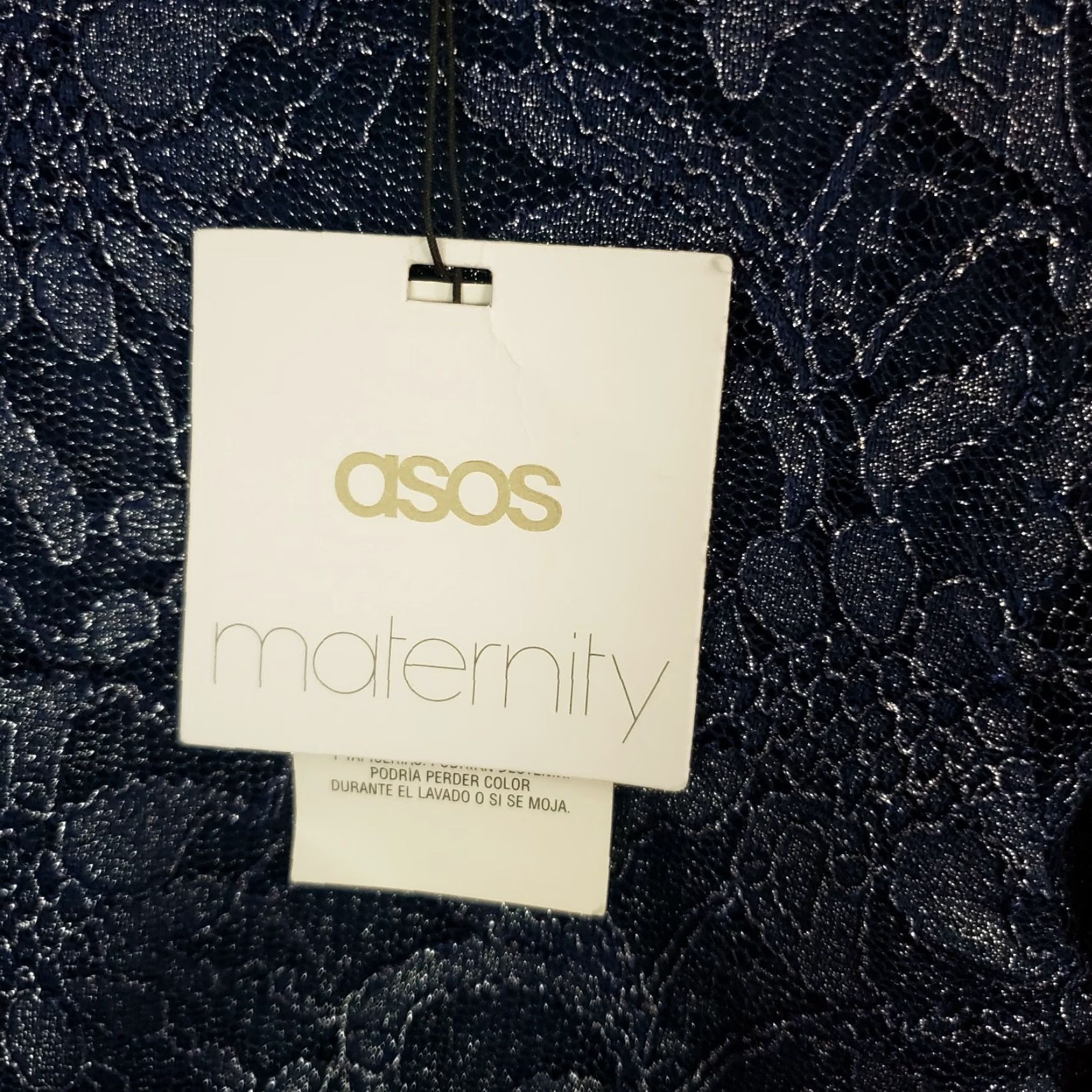 Asos ASOS Maternity Womens Midi Dress Sz Small Solid Blue Lace 3/4 Sleeve Dress Women's Maternity ASOS Blue Lace Solid Midi 3/4 Sleeve Size S / US 4 / IT 40 - 6 Thumbnail