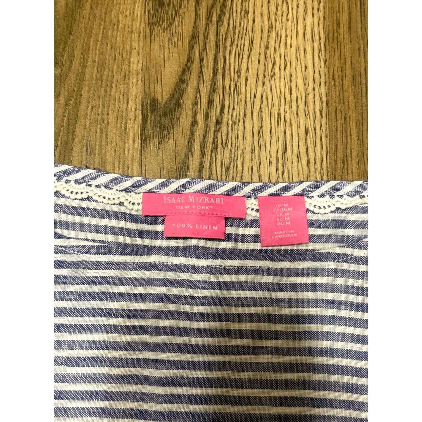Isaac Mizrahi Isaac Mizrahi Dress Women's M Blue White Striped Long Sleeve Knee Length Casual Shift Size M / US 6-8 / IT 42-44 - 5 Thumbnail