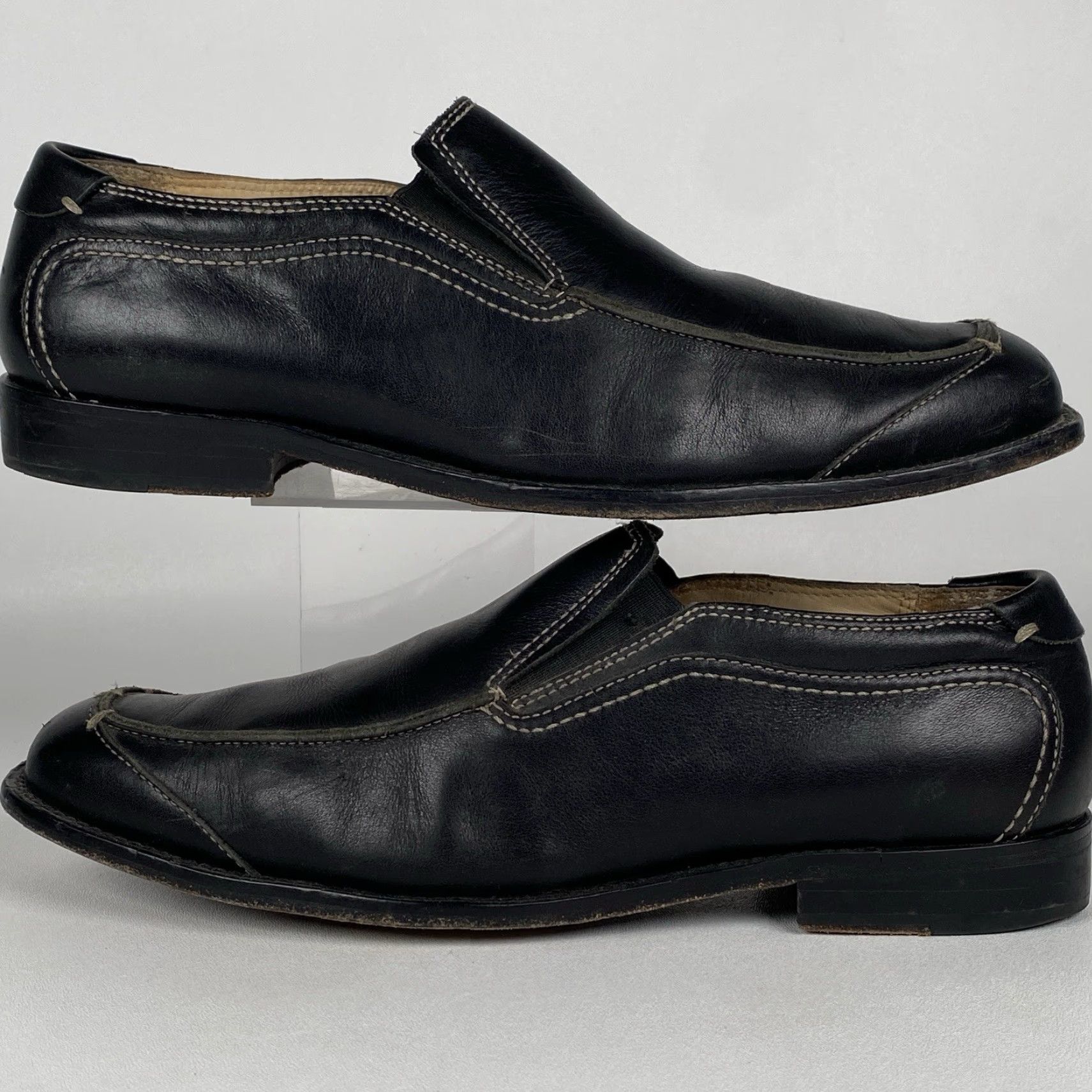 Vintage VINTAGE Mens Gordon Rush Collection Black Leather Loafers Size 10.5 Size US 11 / EU 44 - 5 Thumbnail