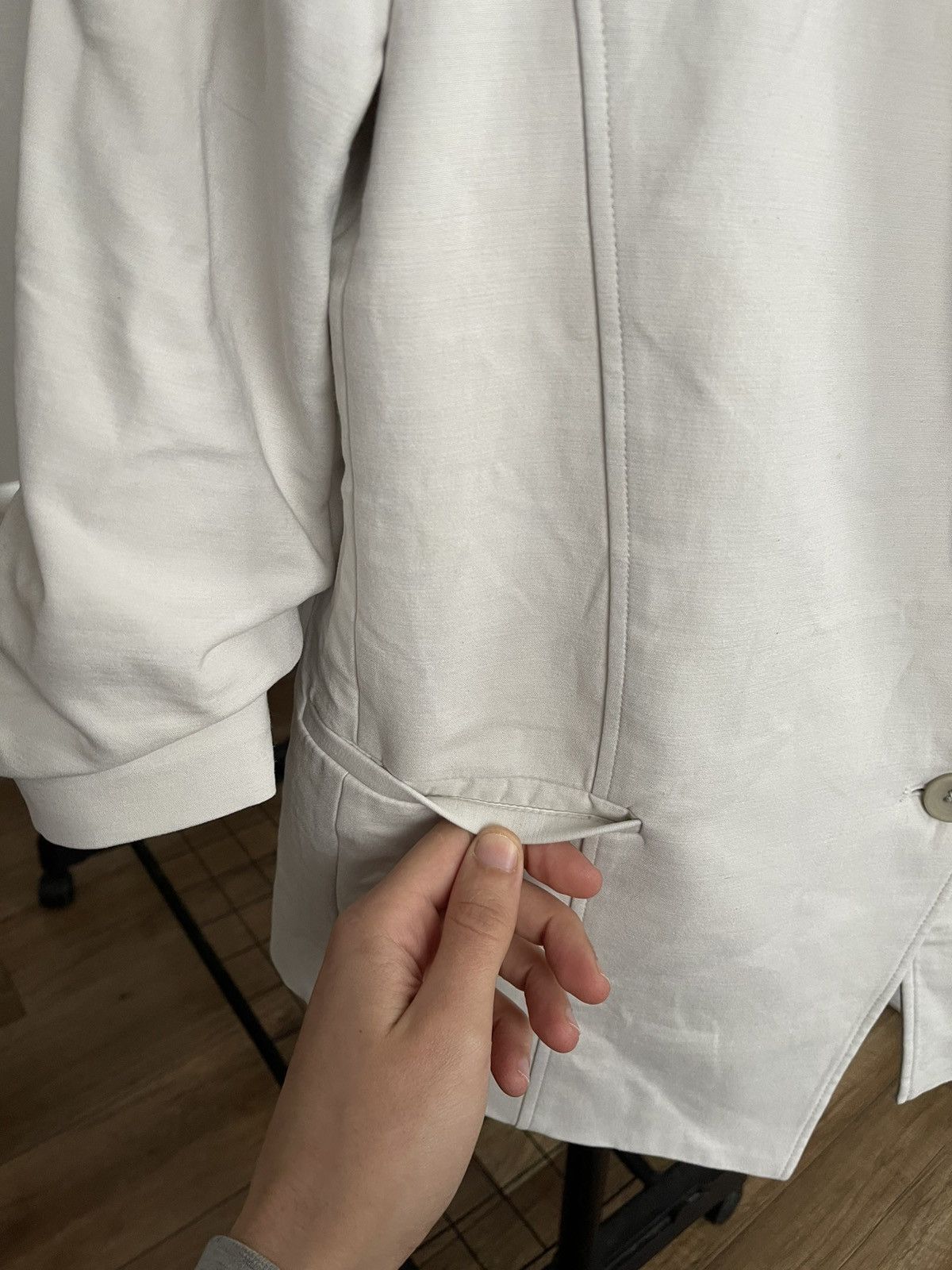 Helmut Lang Helmut Lang Ivory Women Coat Blazer USA Size XL / US 12-14 / IT 48-50 - 7 Thumbnail