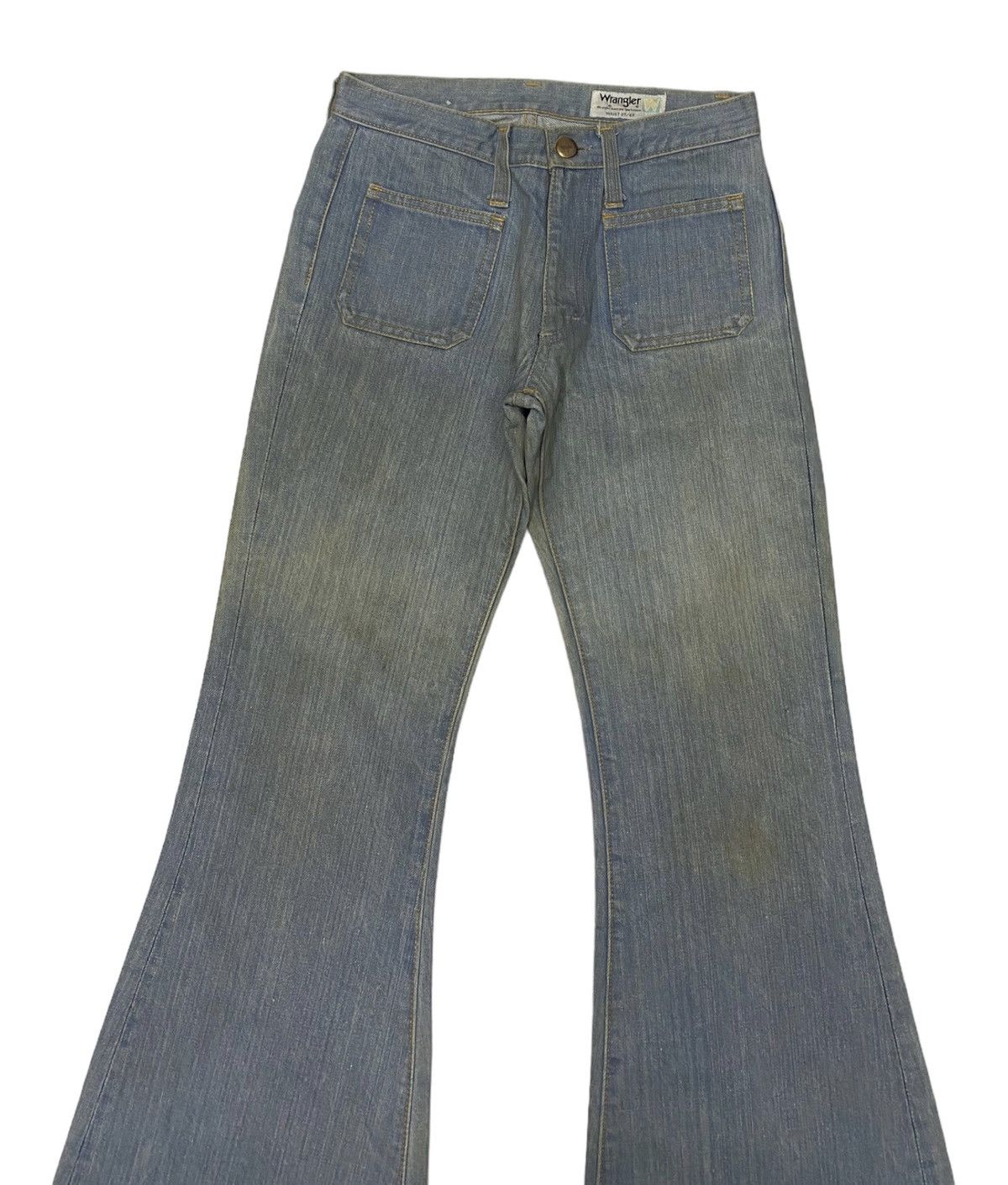 Hysteric Glamour SUPER FLARE🔥WRANGLER DISTRESSED FLARE BUSH DENIM JEANS Size US 27 - 3 Thumbnail