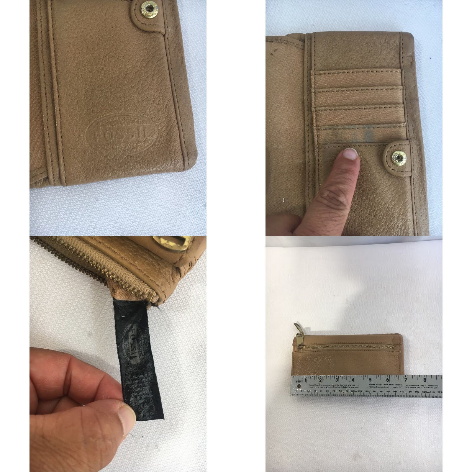 Fossil Fossil Wallet Zip-Around Flap Snap Bi-fold Long Leather Tan Womens SL5031 Size ONE SIZE - 8 Thumbnail