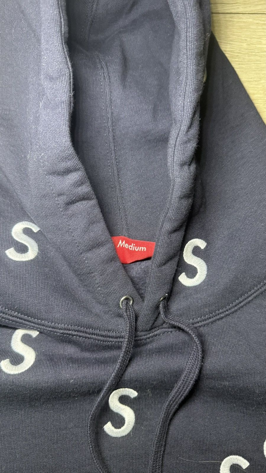 Supreme Rare New Navy Supreme Embroidered S All Over Print Hoodie Size US M / EU 48-50 / 2 - 7 Thumbnail