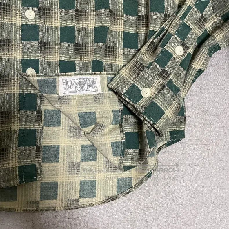 RRL Ralph Lauren RRL Ralph Lauren Old classic suede cotton checkered shirt Size US L / EU 52-54 / 3 - 4 Thumbnail
