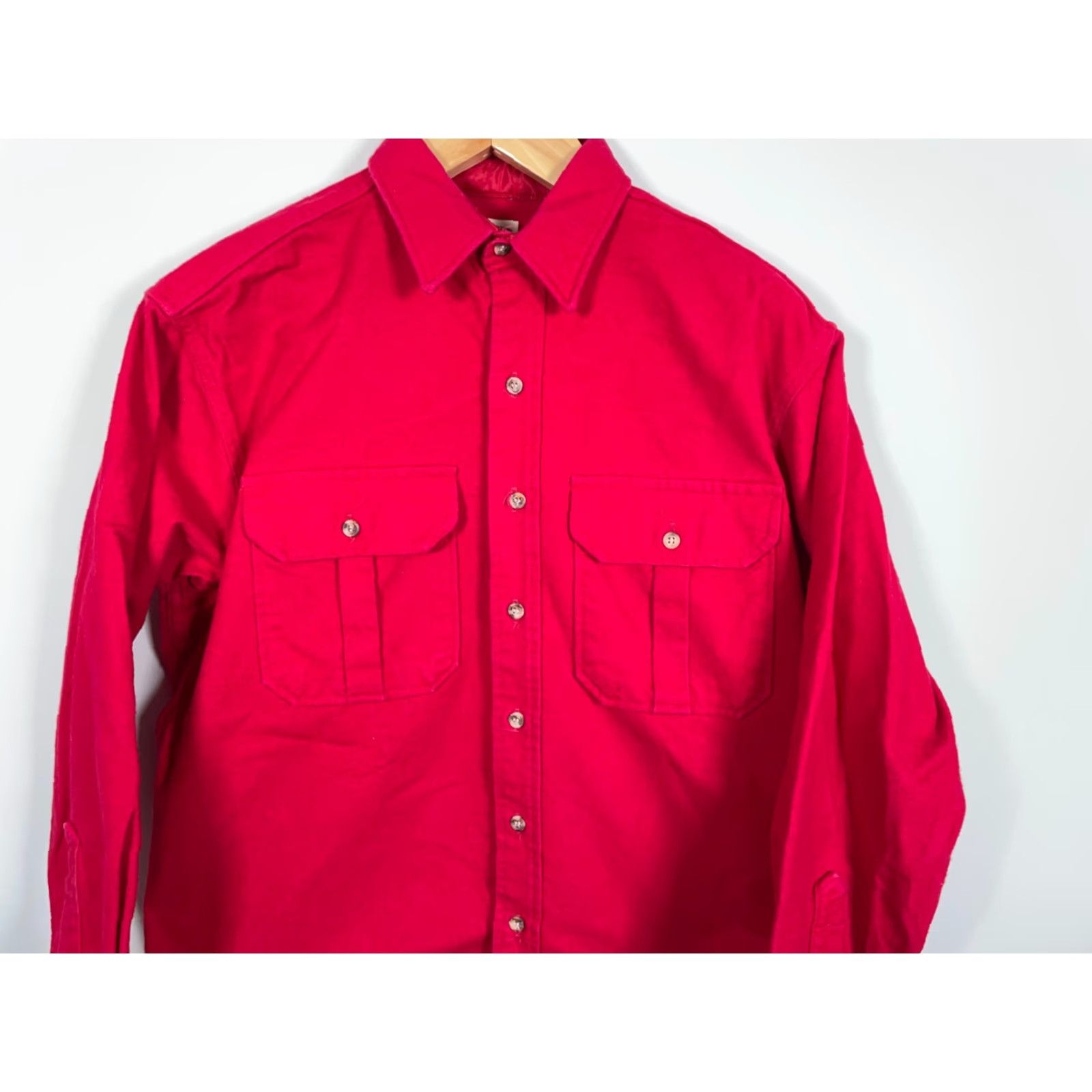 Vintage VINTAGE Five Brothers Chamois Flannel Shirt Mens XL Red Heavyweight Workwear Button-Up Long Sleeve Collared 90s Grunge Retro Size US XL / EU 56 / 4 - 4 Thumbnail