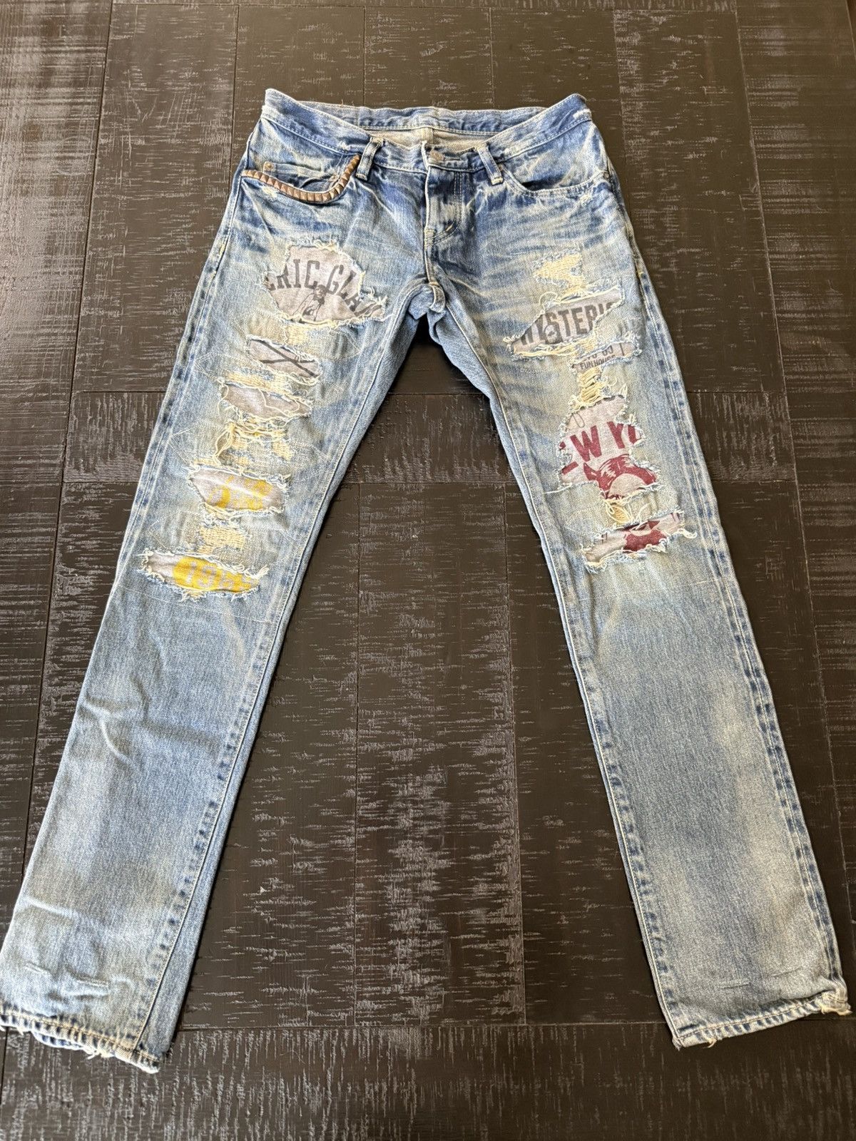Hysteric Glamour Hysteric Glamour Hysteric Jeans “CPR” Distressed Patchwork Size US 29 - 1 Thumbnail