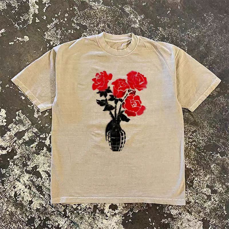 Vintage Apricot casual retro floral print cotton t-shirt Size US M / EU 48-50 / 2 - 1 Thumbnail