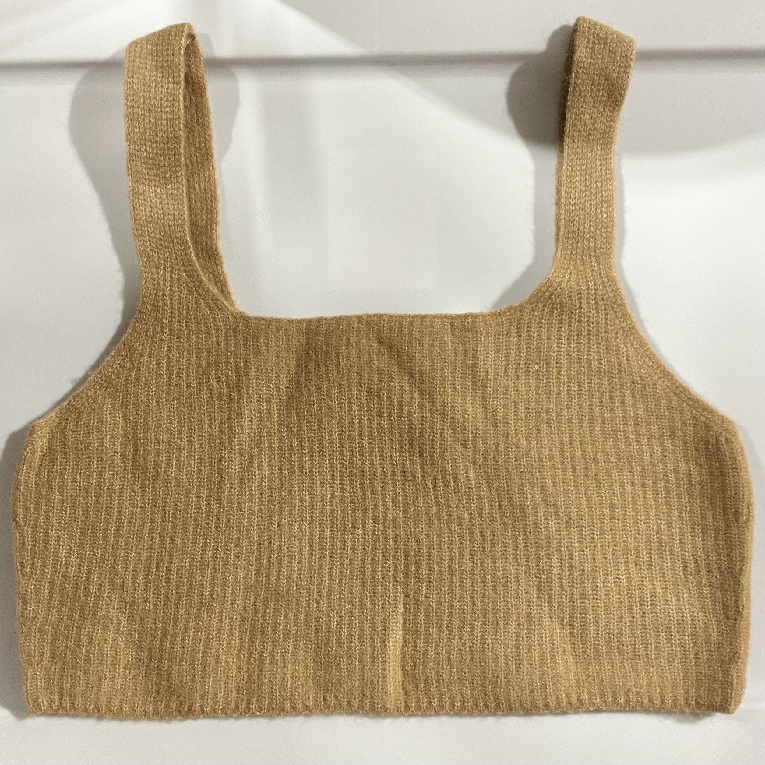 Everlane New Everlane Wool Blend Knit Cozy Cropped Tank Top Camel Size M / US 6-8 / IT 42-44 - 5 Thumbnail