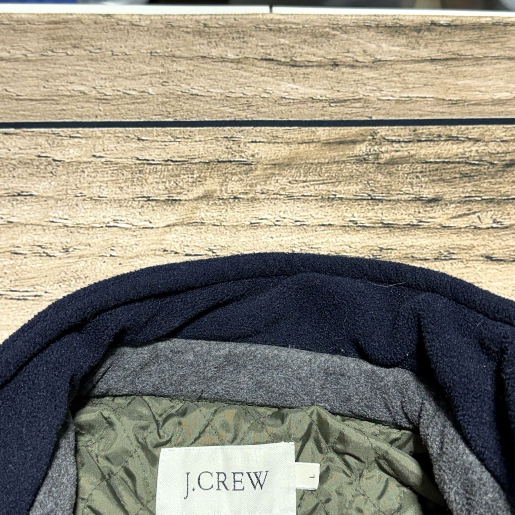 J.Crew J. Crew Jacket Mens Large Blue Quilted Fleece Lined Button Pockets Outdoor Coat Size US L / EU 52-54 / 3 - 7 Thumbnail