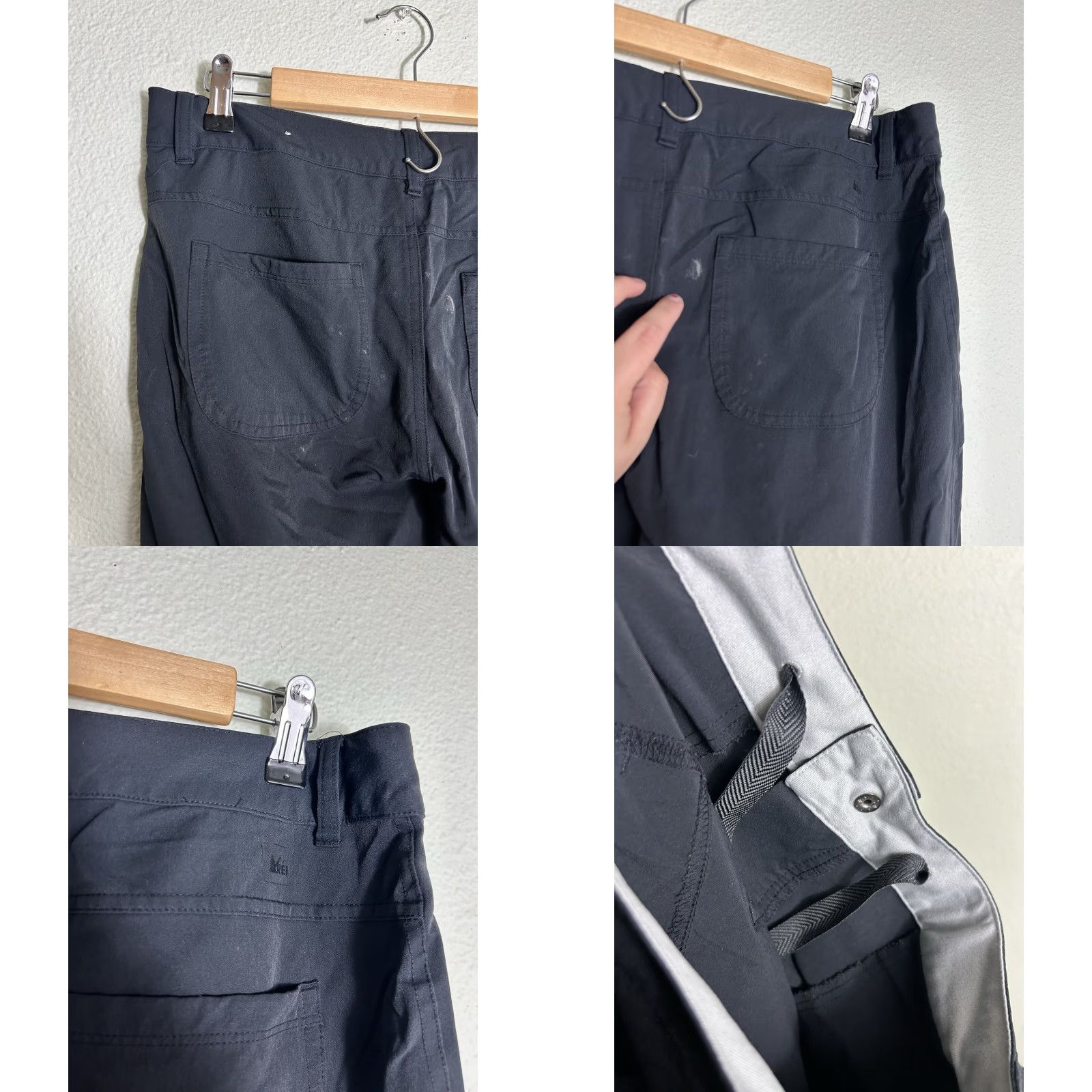 Vintage REI Womens Pants Black Convertible Northway Size 8 Drawstring Windbreaker Regular 34x34 Authentics? Size 30" / US 8 / IT 44 - 9 Thumbnail
