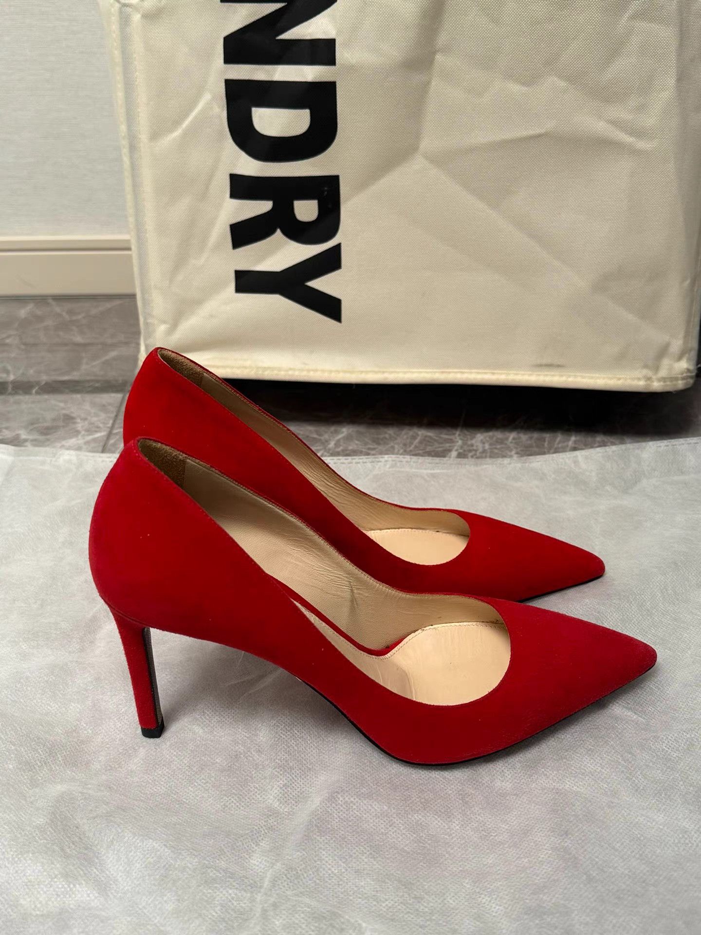 Prada Prada Red Heels K6 Size US 7.5 / IT 37.5 - 1 Thumbnail