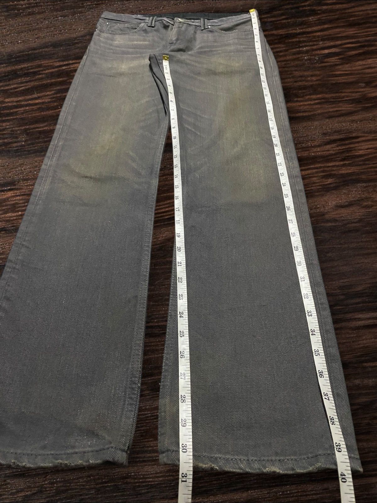 If Six Was Nine Vintage Velvet Blue Grey Faded Loose Jeans Size US 31 - 13 Thumbnail
