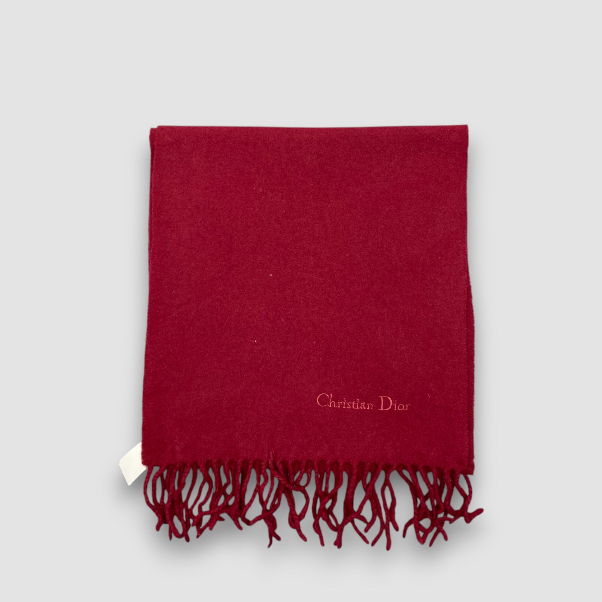 Christian Dior Monsieur Vintage Christian Dior Scarf Muffler Wool Fringe Scarves Size ONE SIZE - 3 Thumbnail
