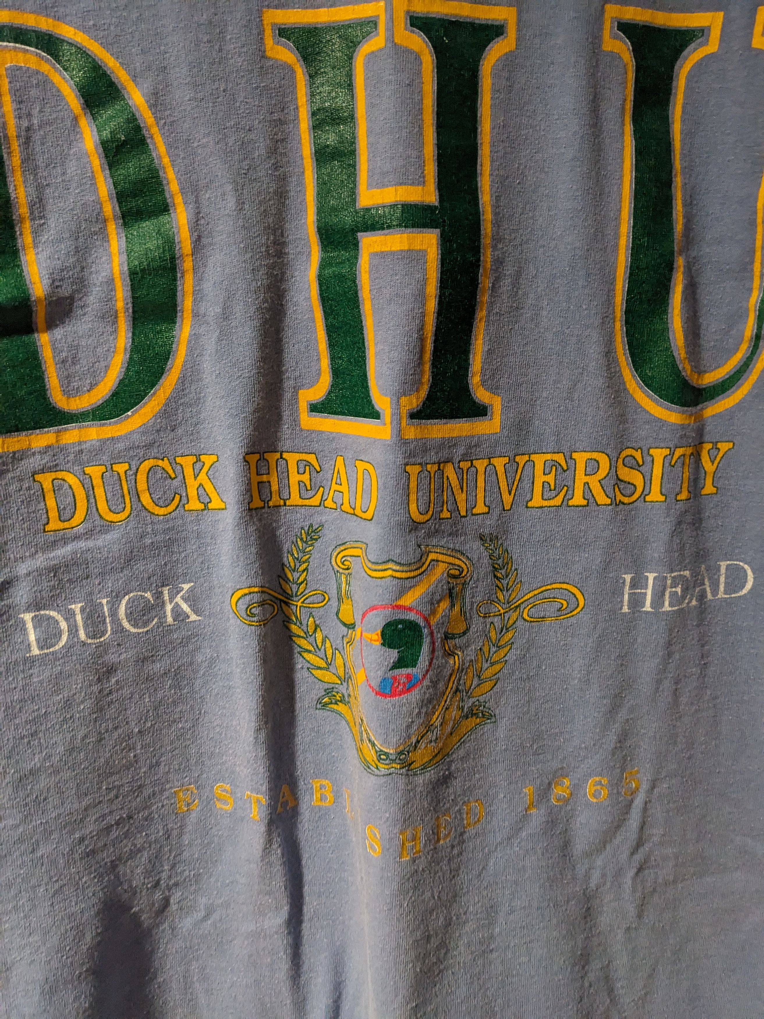 Vintage Vintage 90s Duck Head University Blue Purple Medium T-Shirt Size US M / EU 48-50 / 2 - 2 Thumbnail