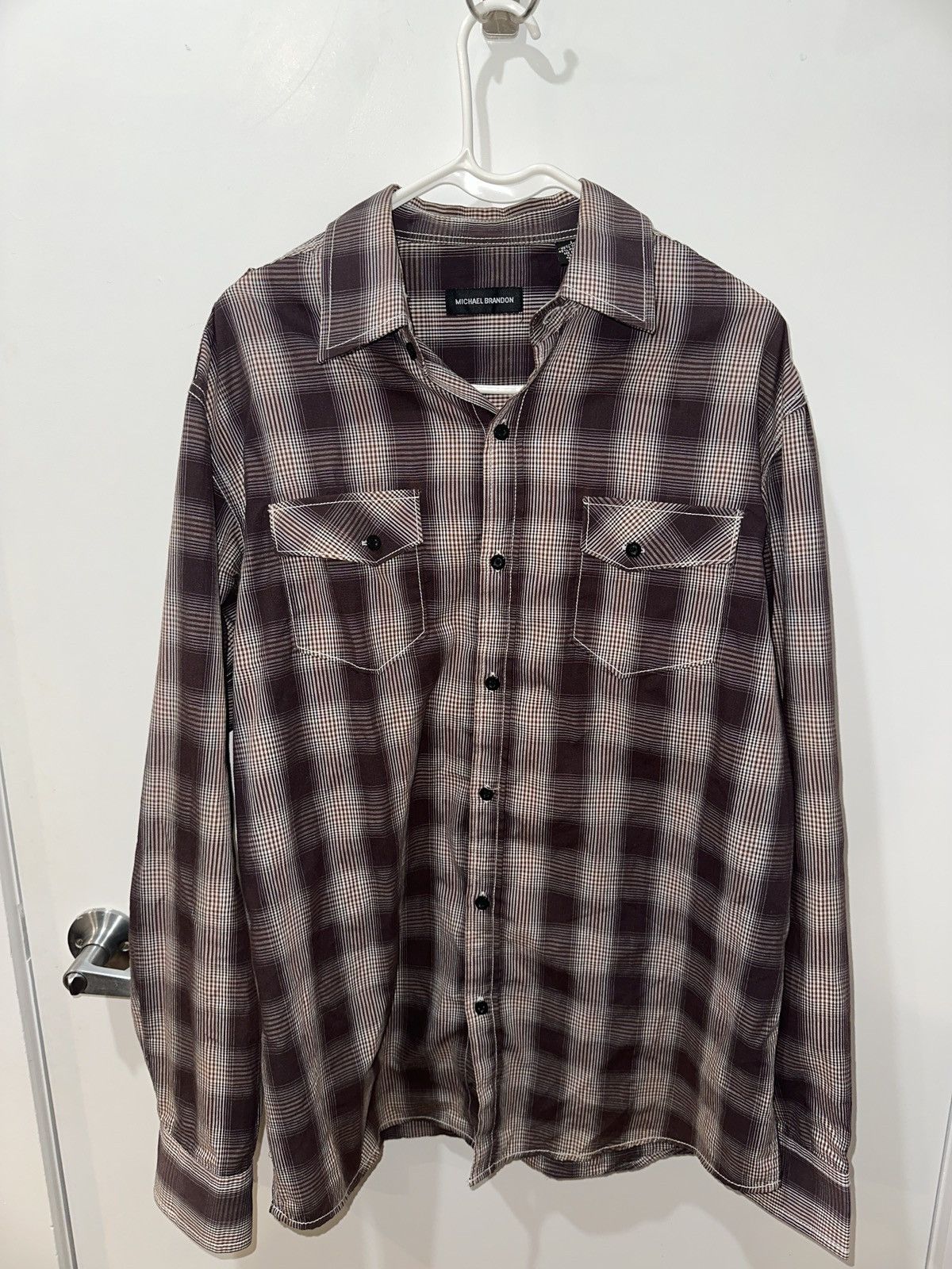 Other Maroon Plaid Shirt Size US L / EU 52-54 / 3 - 1 Thumbnail