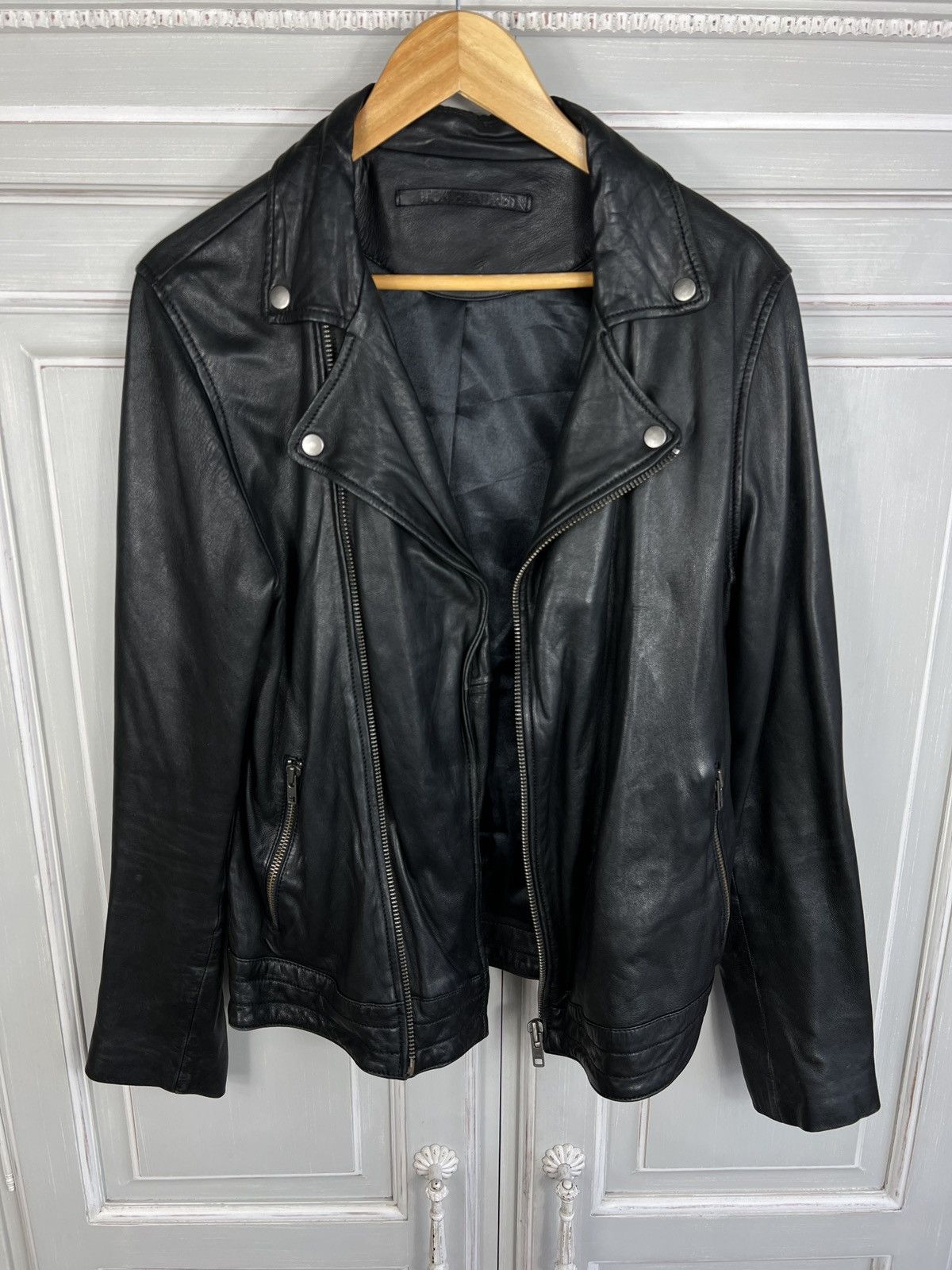 Won Hundred WON HUNDRED moto BIKER LEATHER JACKET Size US M / EU 48-50 / 2 - 8 Thumbnail
