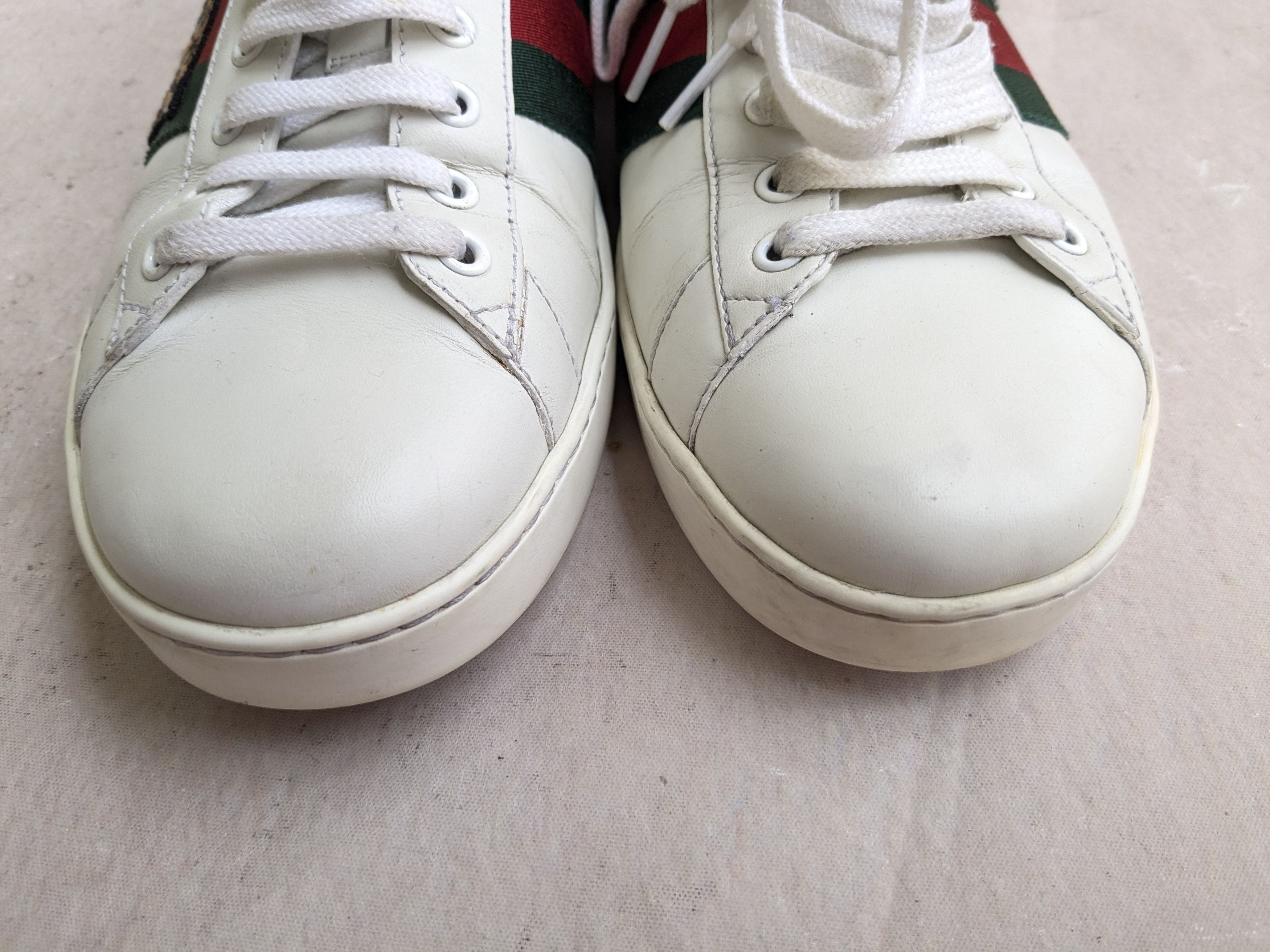 Gucci Gucci Ace Sneakers Low Leather Tiger Dog Patch Size US 10 / EU 43 - 4 Thumbnail