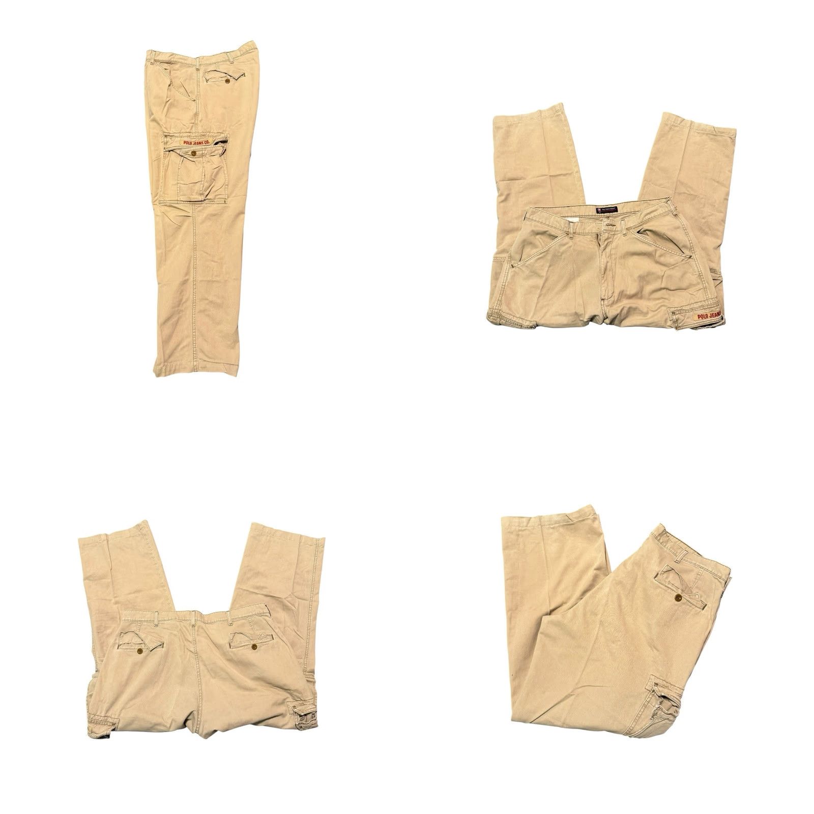 Polo Ralph Lauren VINTAGE Polo Ralph Lauren Polo Jeans Co Cargo Pants Mens 33x30 Khaki Read* Size US XS / EU 42 / 0 - 8 Thumbnail