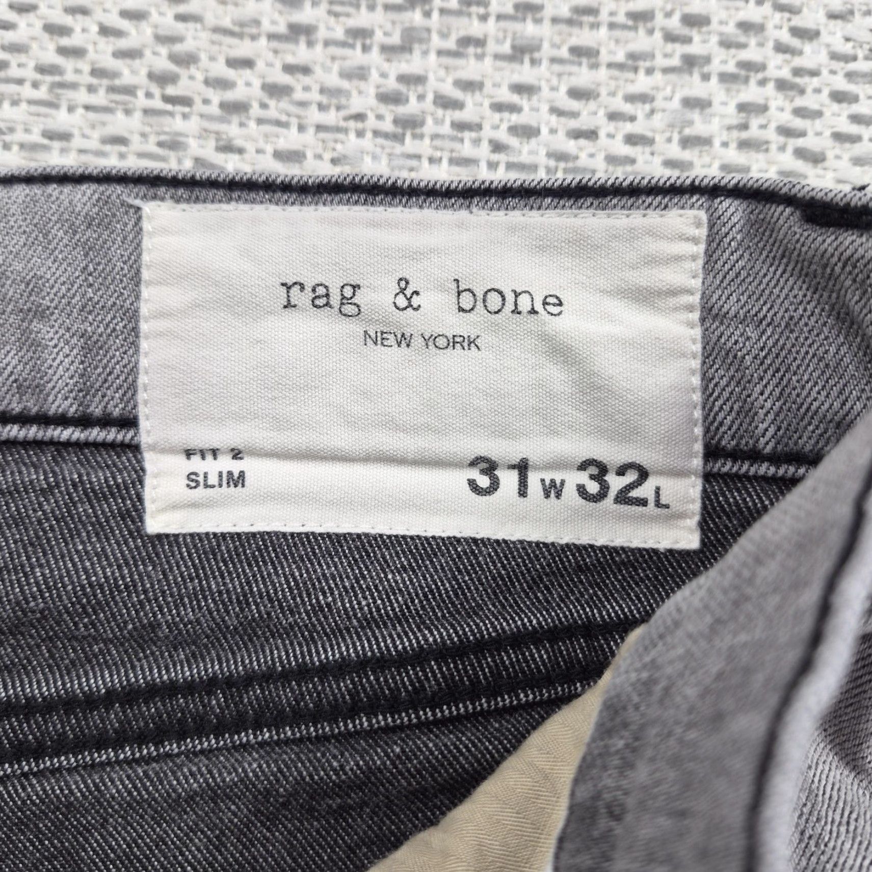 Rag & Bone rag & bone Fit 2 Jeans Mens 31x32 Gray Slim Straight Medium Wash Denim Pants Size US 31 - 4 Thumbnail