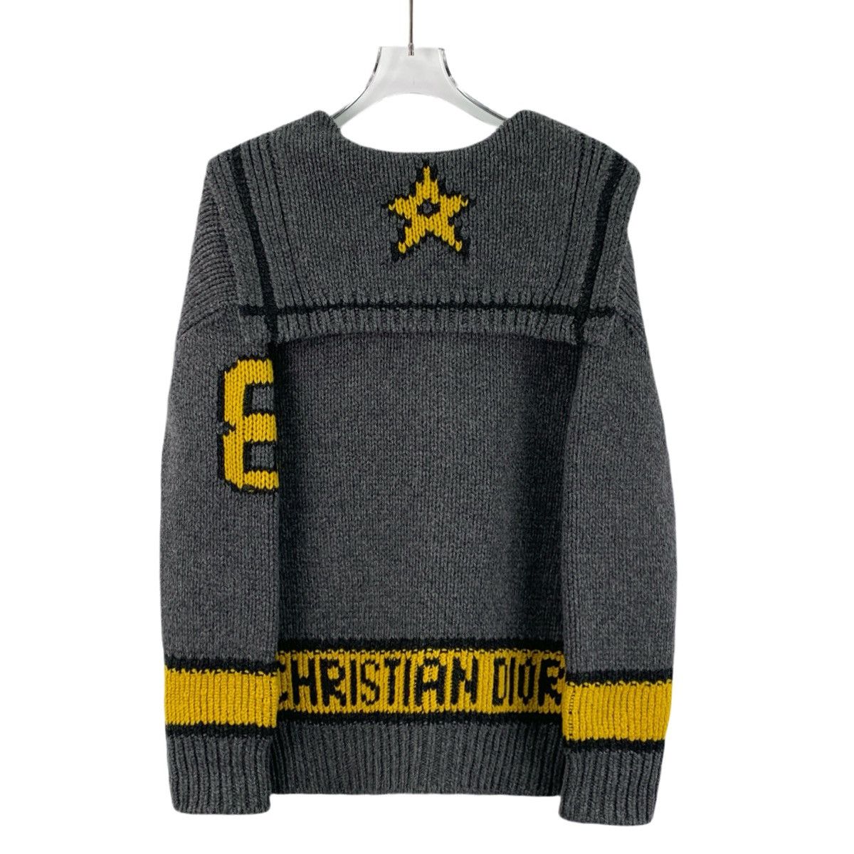 Dior Christian Dior Dark Gray Wool Navy Collar Knit Cardigan Size XXS / US 00 / IT 34 - 2 Thumbnail